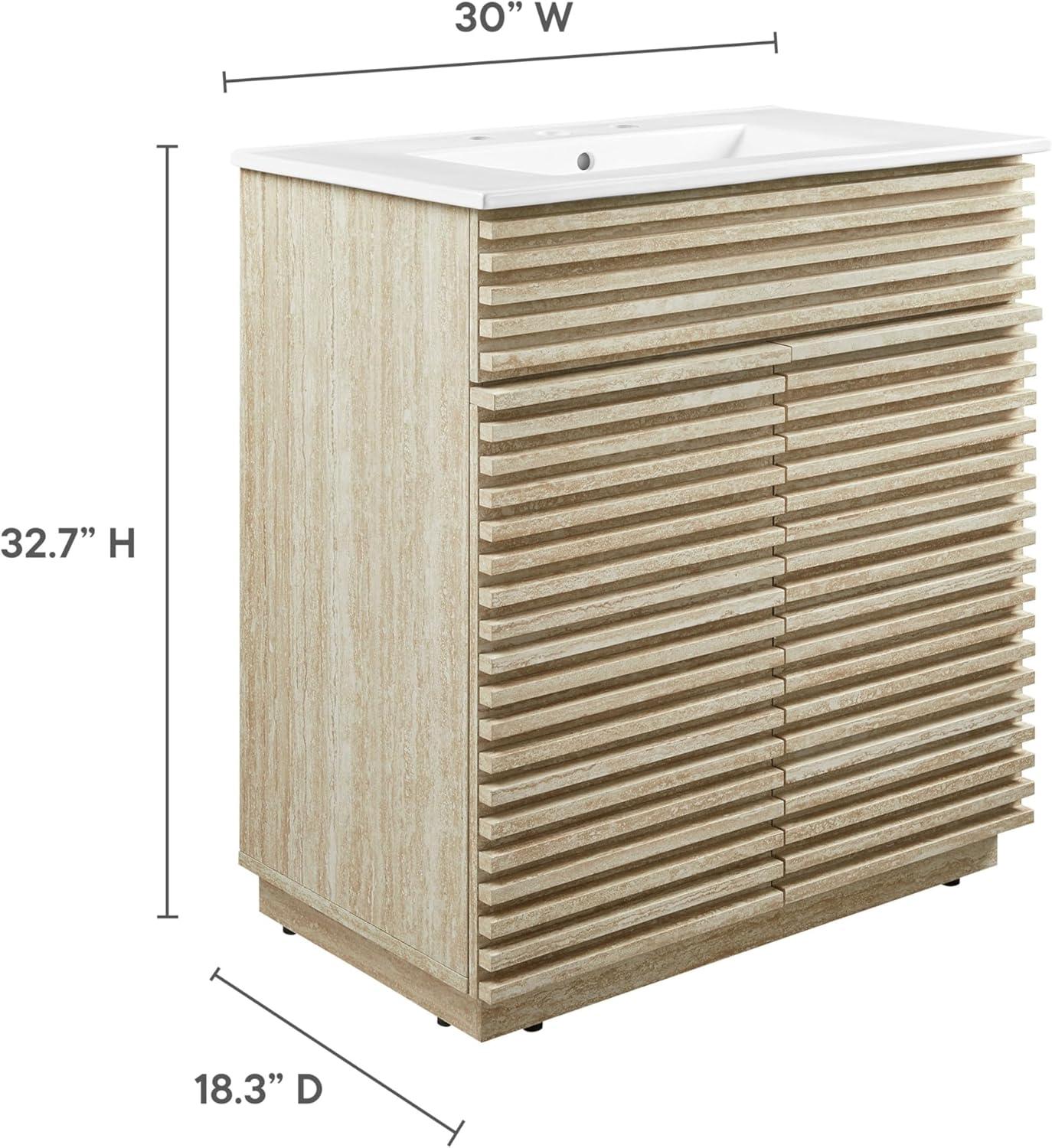 Modway Render 30" Bathroom Vanity With Sink In White