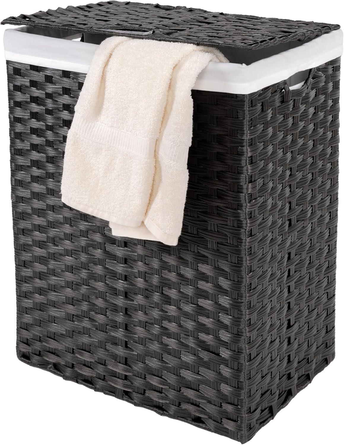 Handwoven Rectangle Laundry Hamper