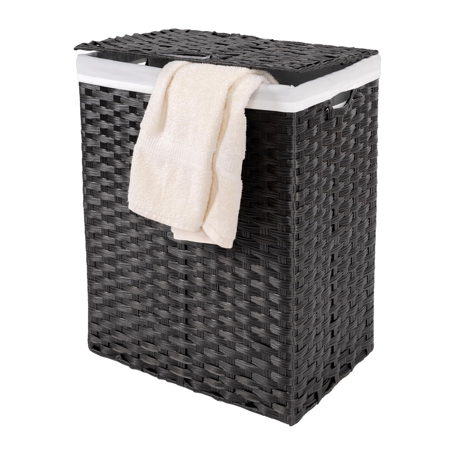 Handwoven Rectangle Laundry Hamper