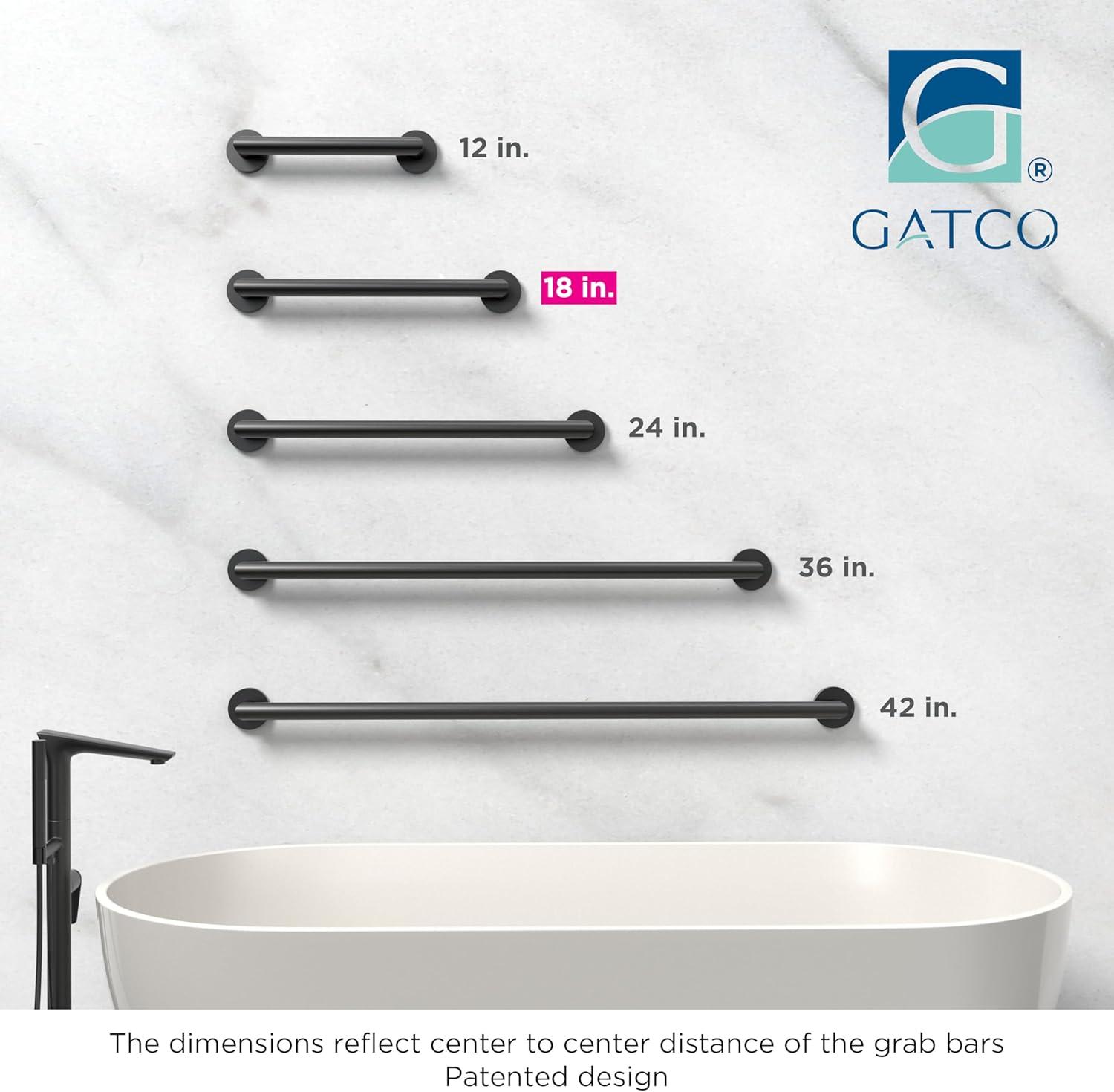 Glam Stainless Steel ADA Compliant Grab Bar | Bathroom Safety Grab Bar