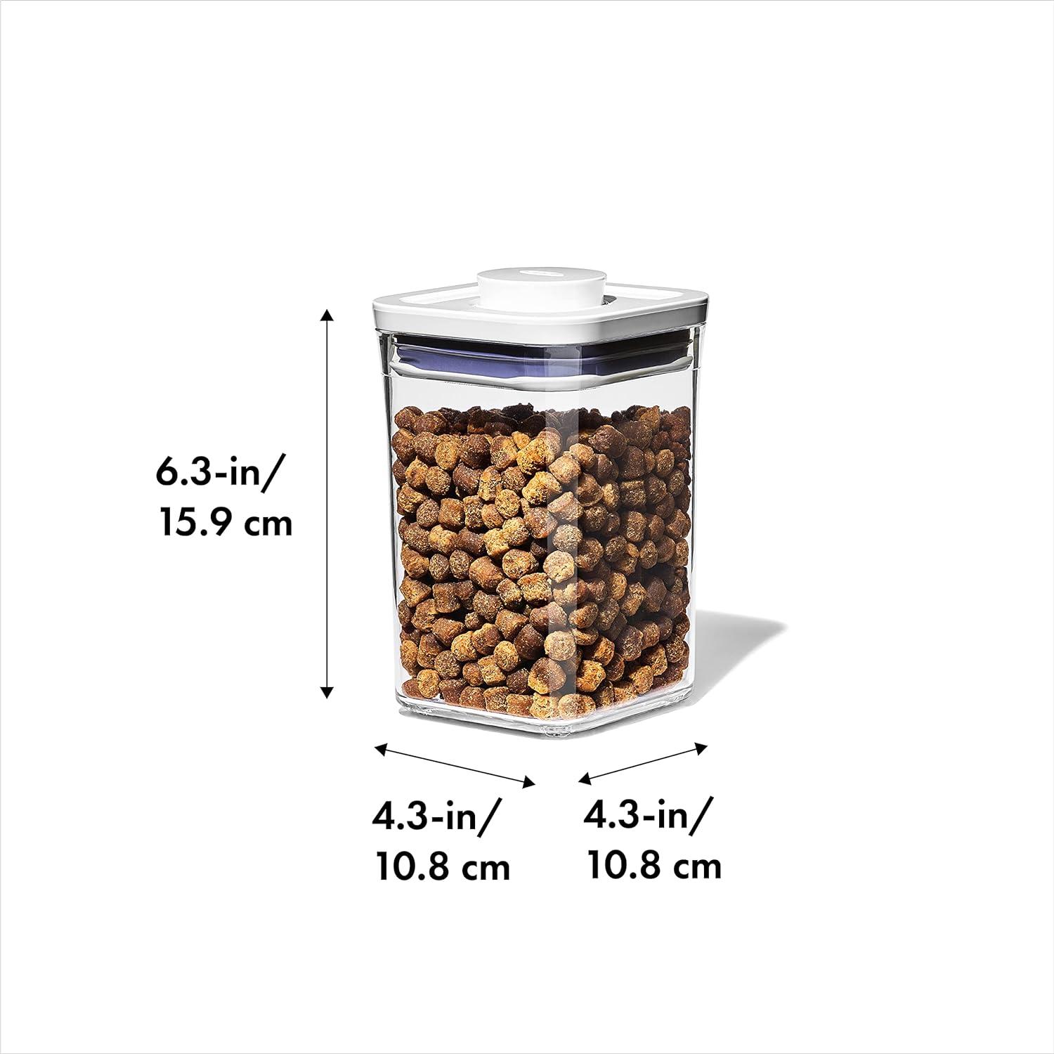 OXO Good Grips Pet POP  1.1 Qt/1 L | Ideal for up to 1lb of treats | Airtight Dog and Cat Food Storage Container | BPA Free