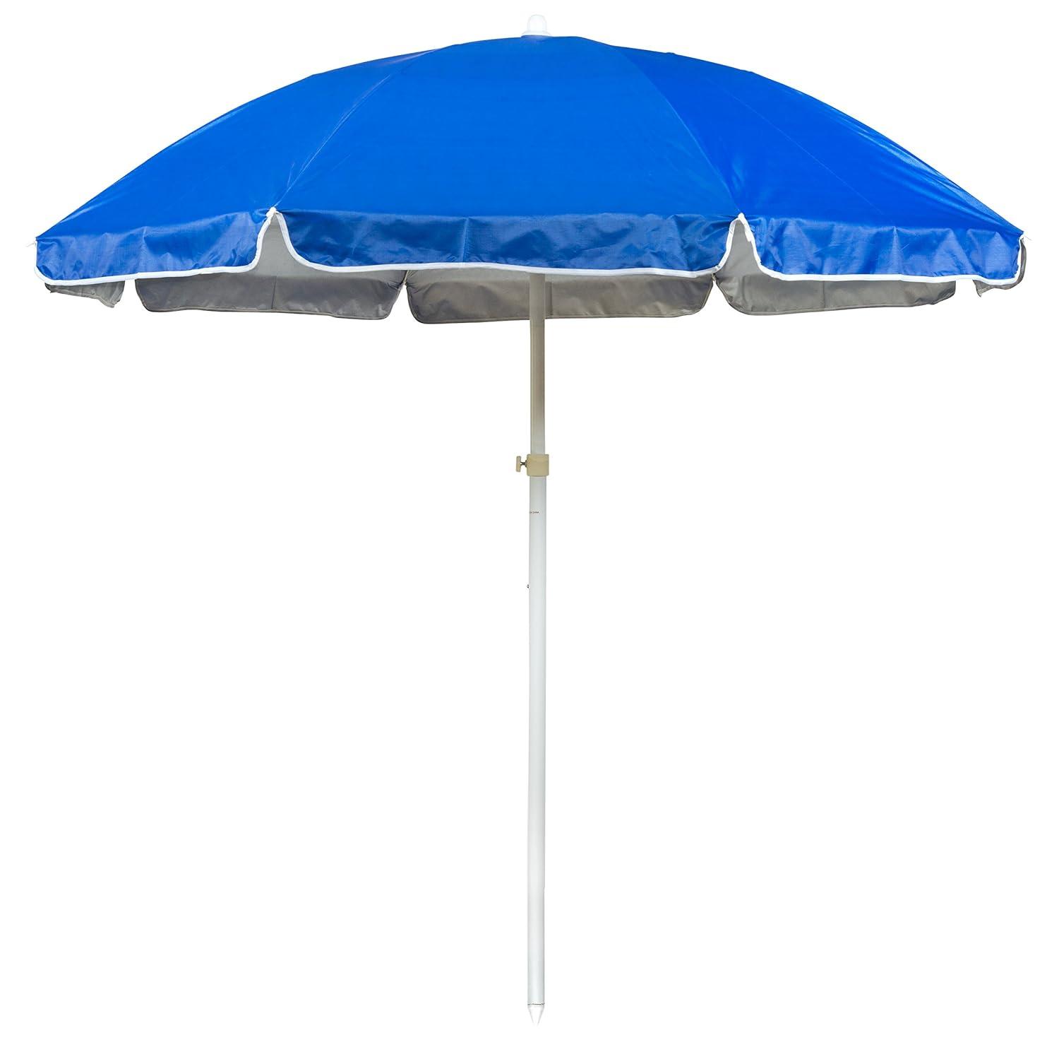 Trademark Innovations Beach and Sports Ocean Blue 6.5-ft. Portable Umbrella