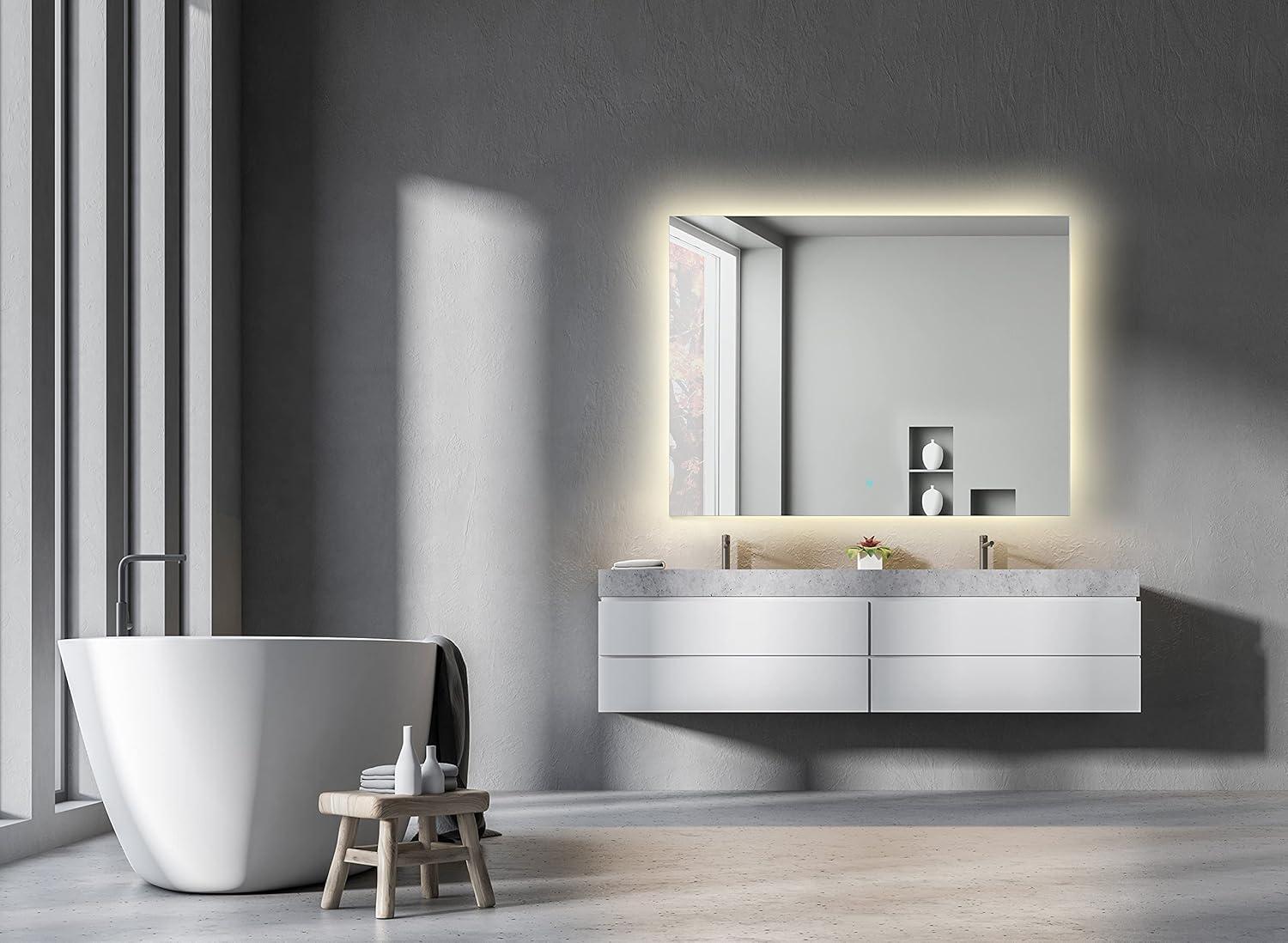 Autumn Frameless LED Bathroom Vanity Mirror with Defogger