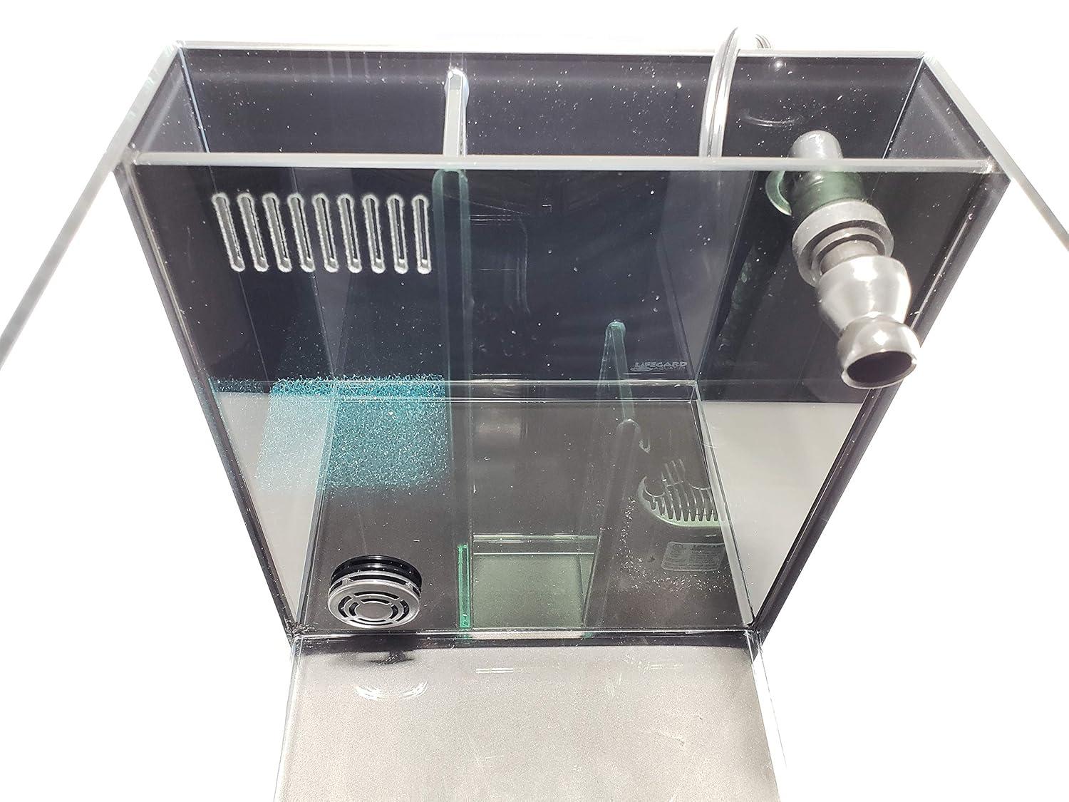 Lifegard Low Iron Ultra Clear Crystal Aquarium with Built in Filter ��������������������������� Rimless Glass, Beveled Edge, Elevated Style ��������������������������� Direct Jet Flow ��������������������������� 8.3 GPH