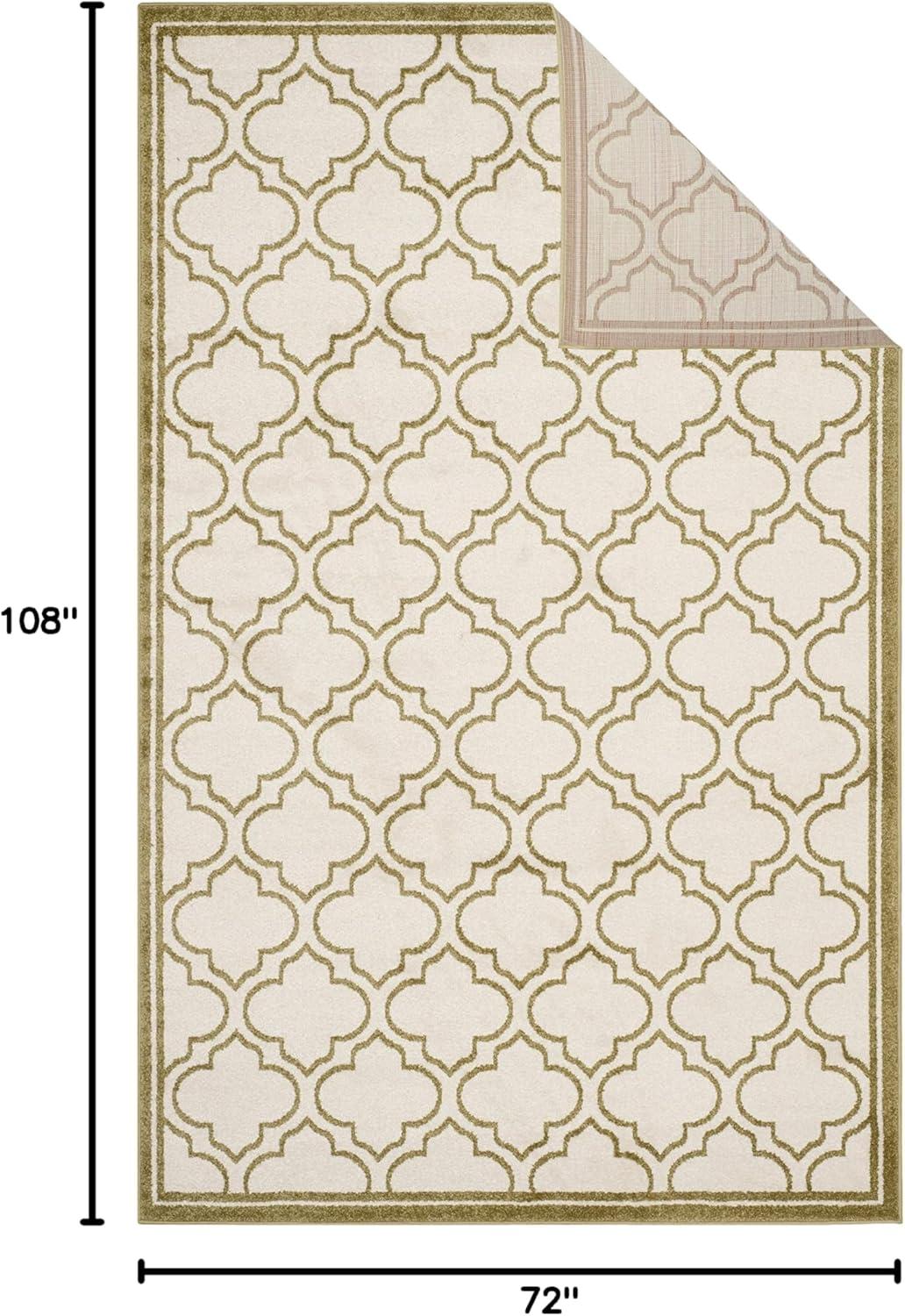 Amherst AMT412 Power Loomed Area Rug - Ivory/Light Green - 6'x9' - Safavieh.