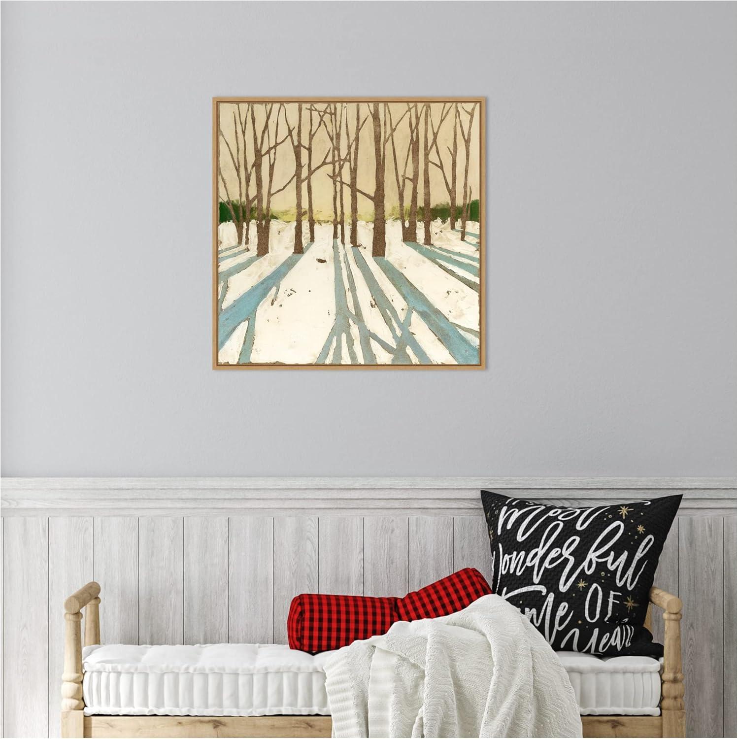 Amanti Art Winter Shadows II by Megan Meagher Canvas Wall Art Print Framed 22 x 22-in.