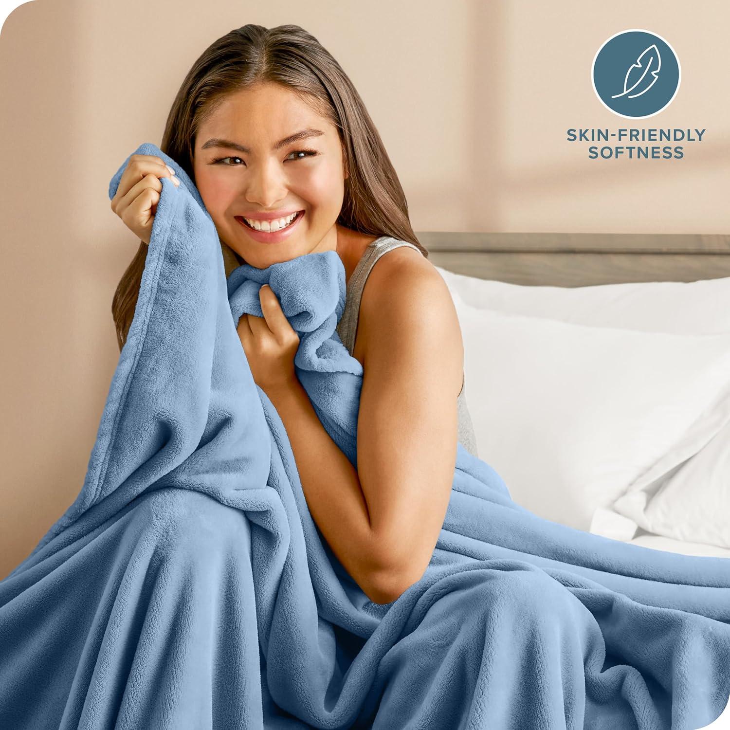 Bare Home Bare Home Microplush Fleece Blanket - Fuzzy, Warm, Bed/Throw Blanket