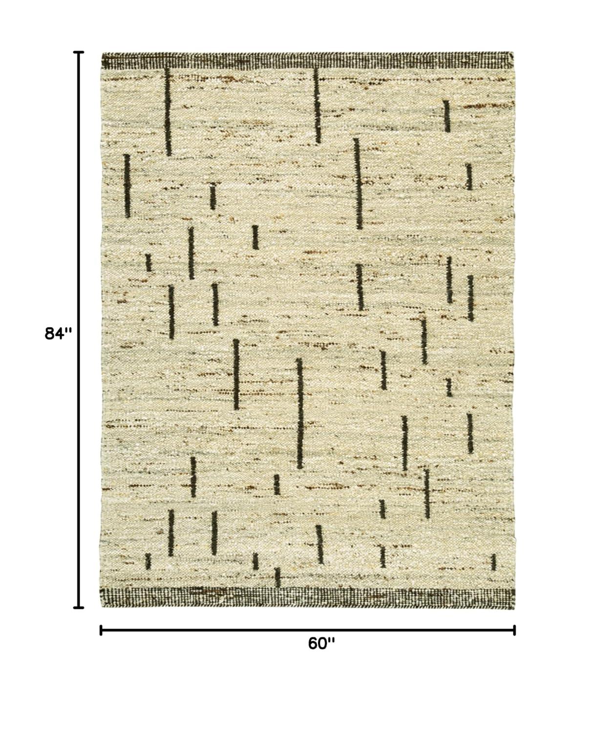 Signature Design by Ashley Mortis Casual 5x7 Area Rug, Light Brown & Black