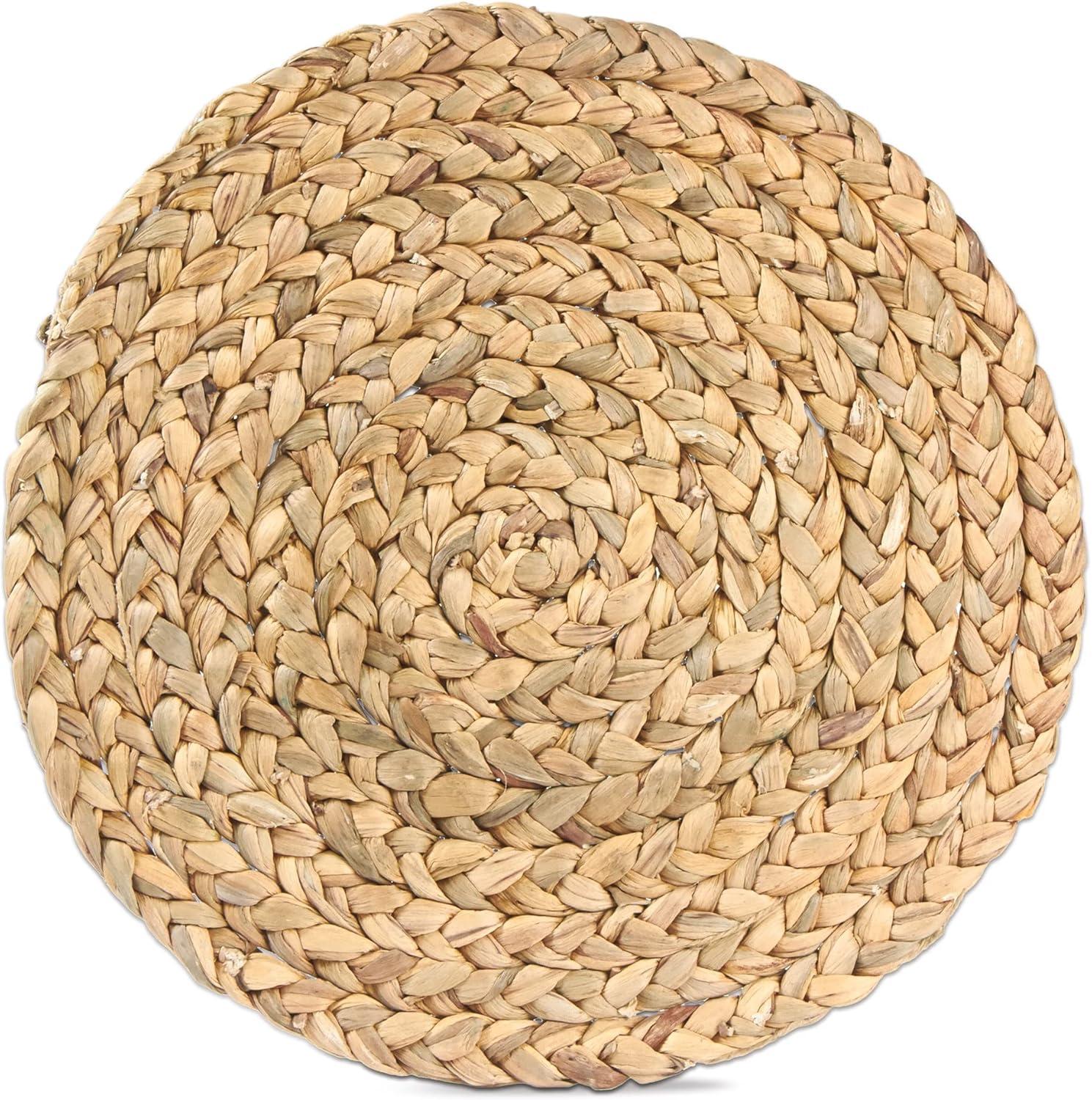 tagltd Braided Water Hyacinth Round Placemat