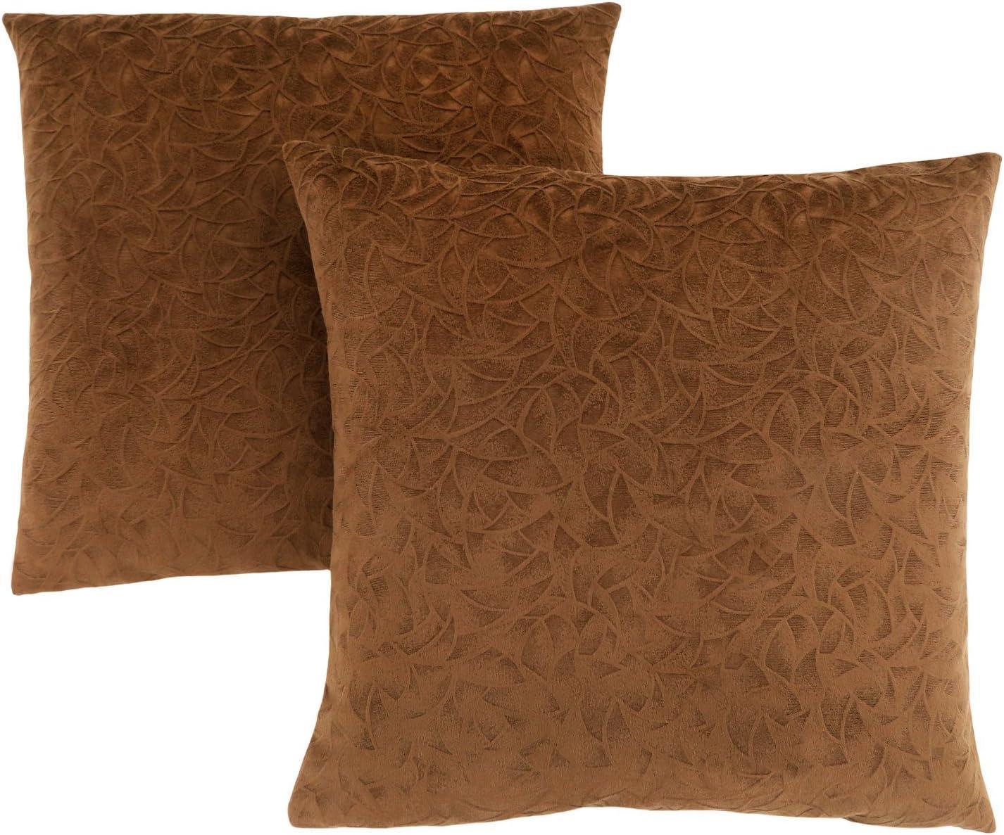 Monarch Specialties Inc. Pillows, Set Of 2, 18 X 18 Square, Insert Included, Accent, Sofa, Couch, Bedroom, Polyester (Set of 2)