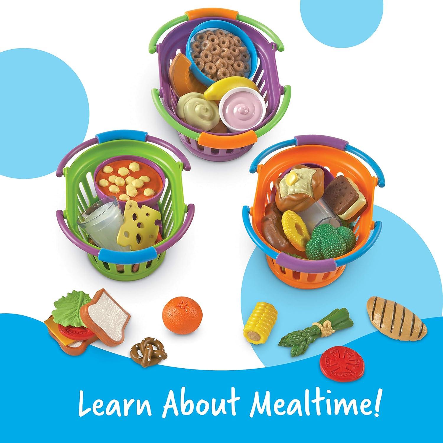 Learning Resources New Sprouts Bundle of Breakfast, Lunch and Dinner, Toddler Pretend Play Food, Ages 18mos+