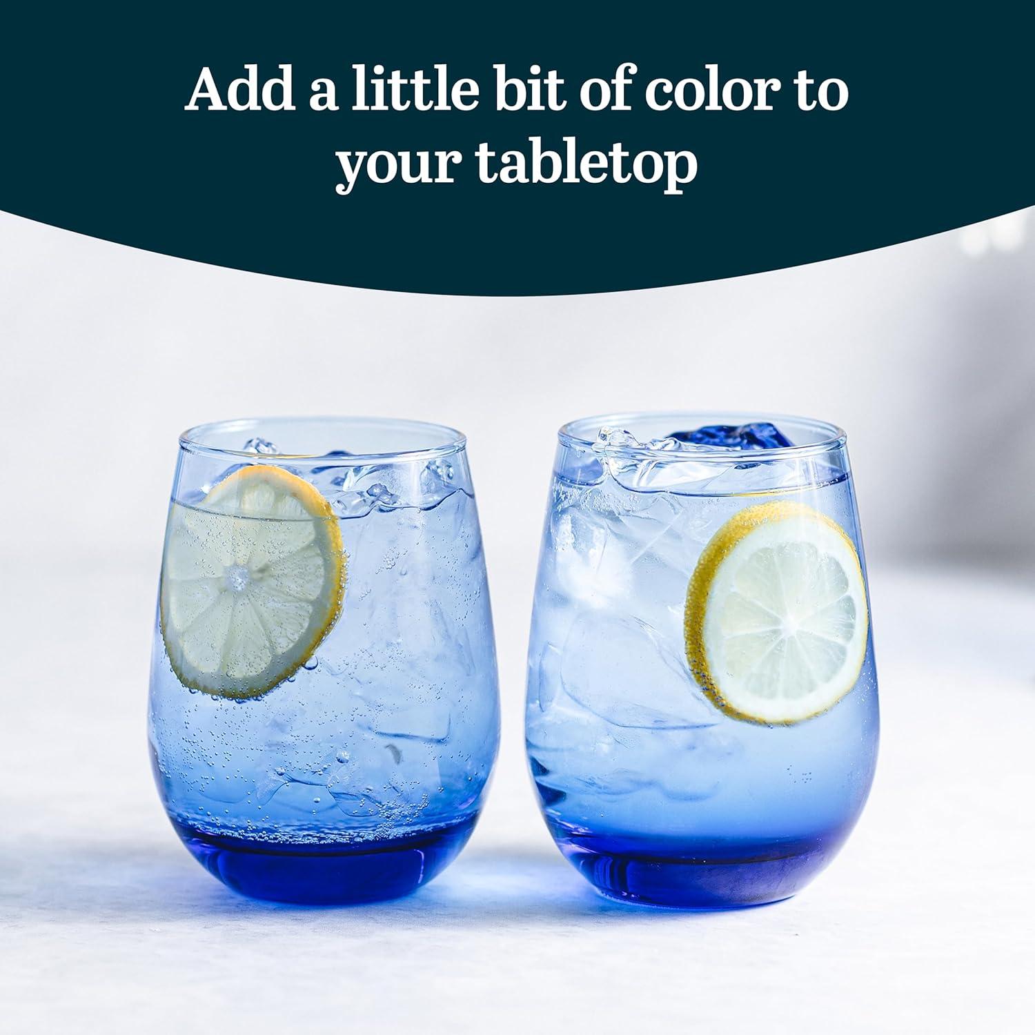 Classic Libbey All-Purpose Stemless Wine Glasses