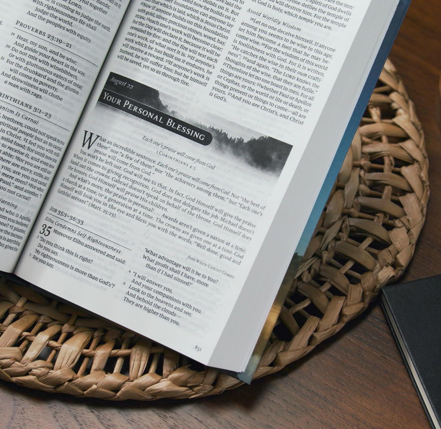 Nkjv, Grace for the Moment Daily Bible, Hardcover, Comfort Print - by  Max Lucado