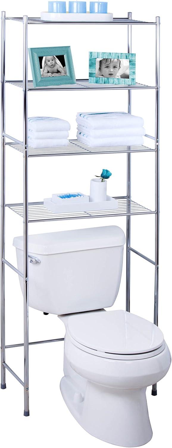 Chrome 4-Tier Over-the-Toilet Space Saver Storage Shelf