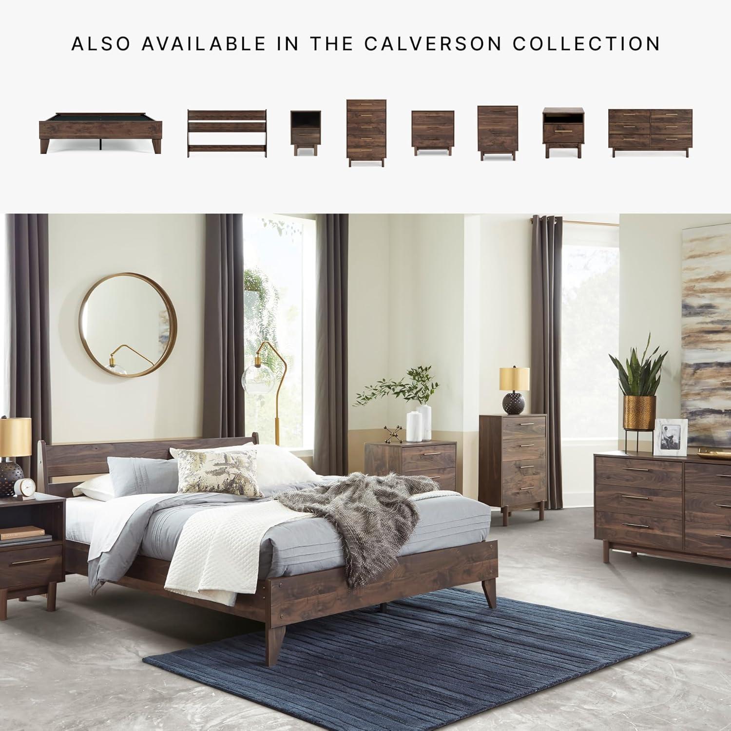 Queen Calverson Panel Headboard Mocha - Signature Design by Ashley