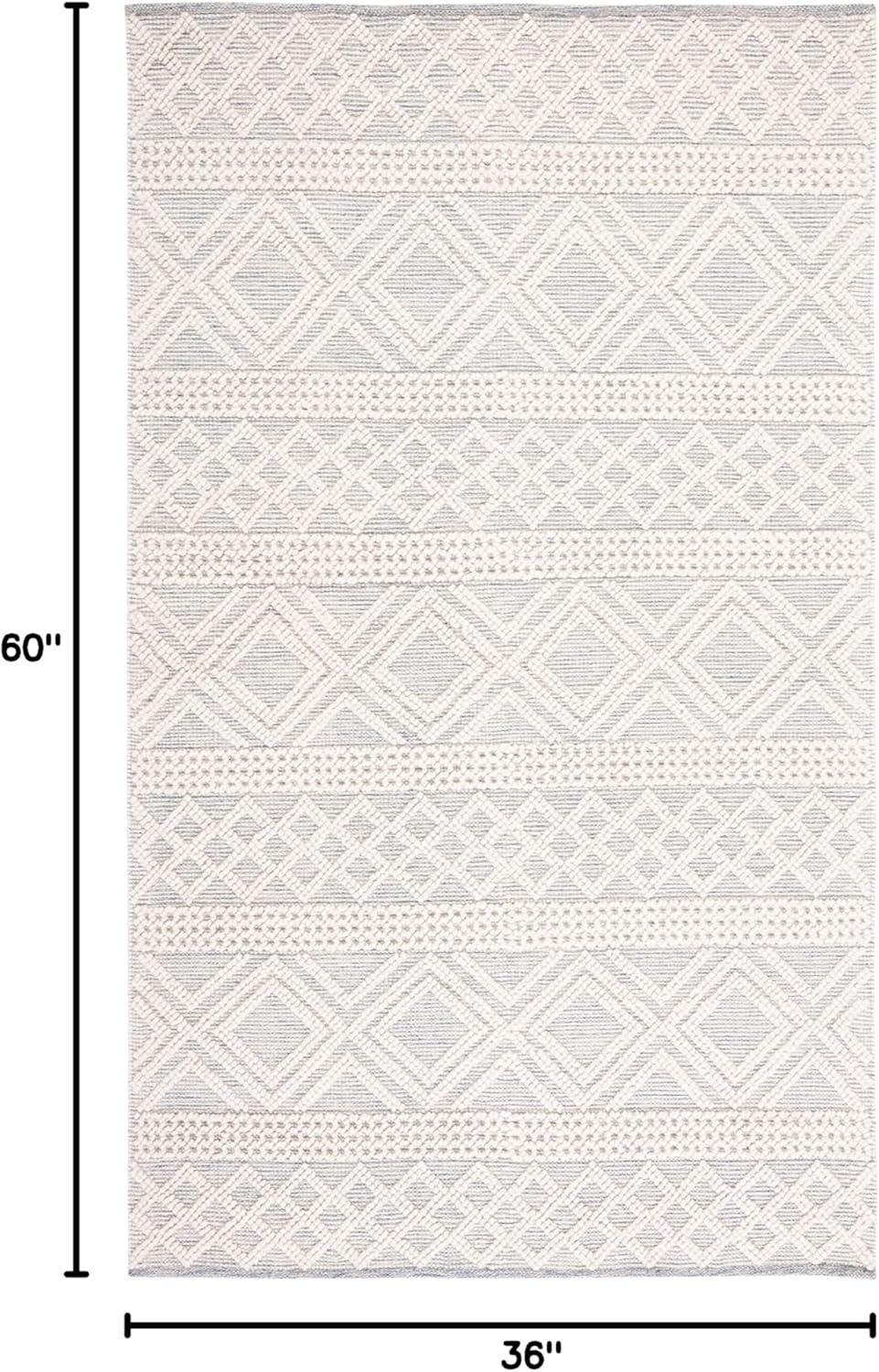 Natura NAT830 Hand Woven Area Rug - Ivory/Blue - 8'x10' - Safavieh.