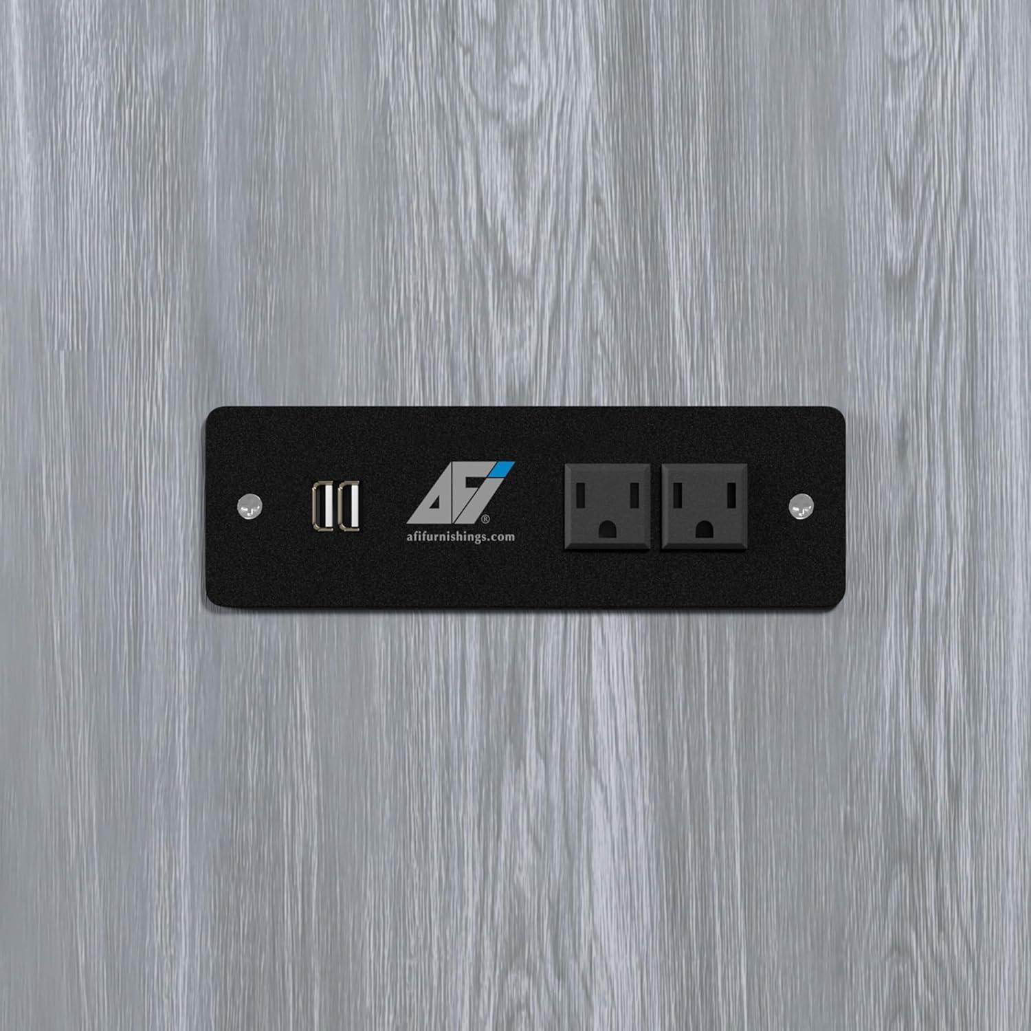 Full Northfield Murphy Bed Chest in Driftwood Grey