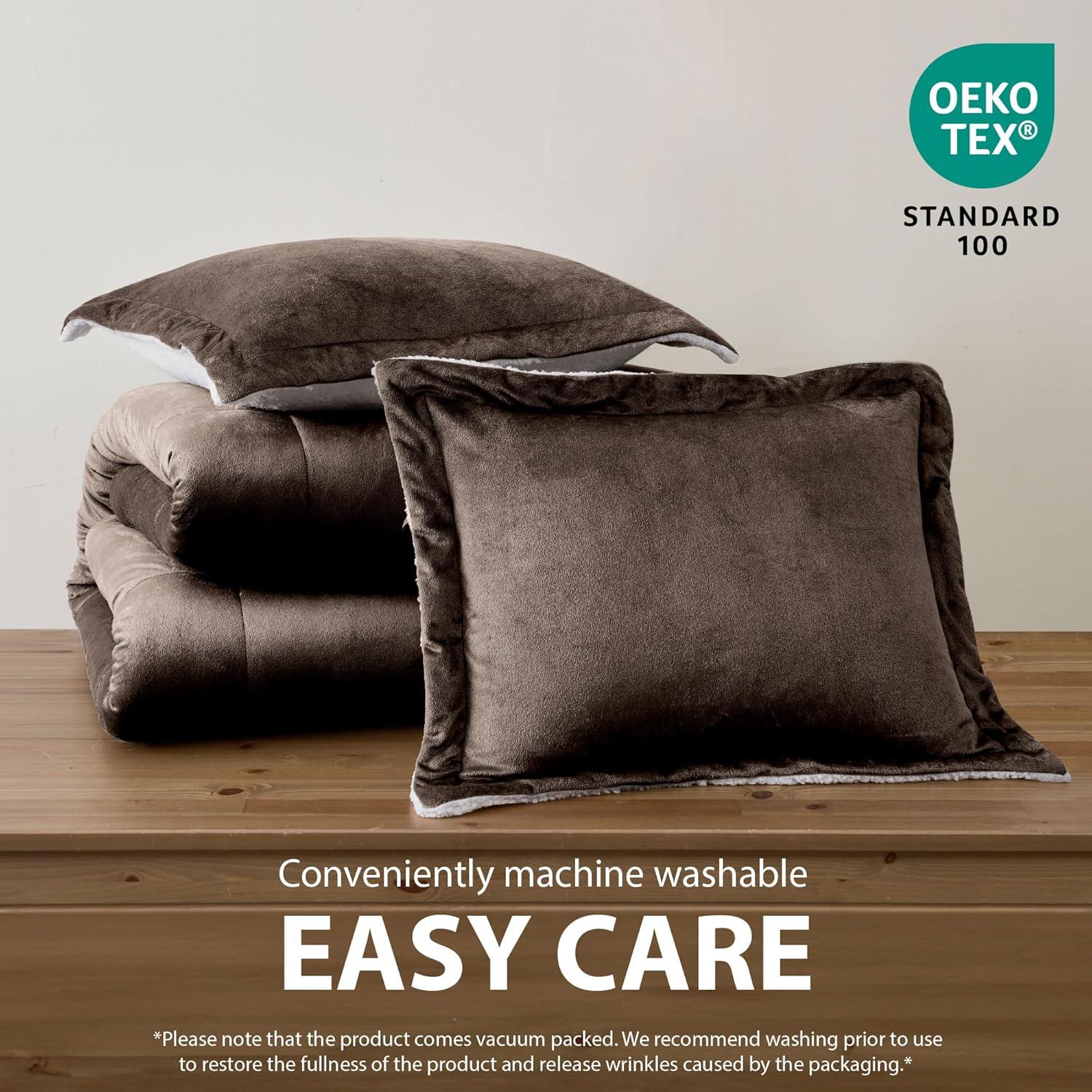 Ultra Plush Reversible Micro-Mink and Sherpa 3-Piece Comforter Set