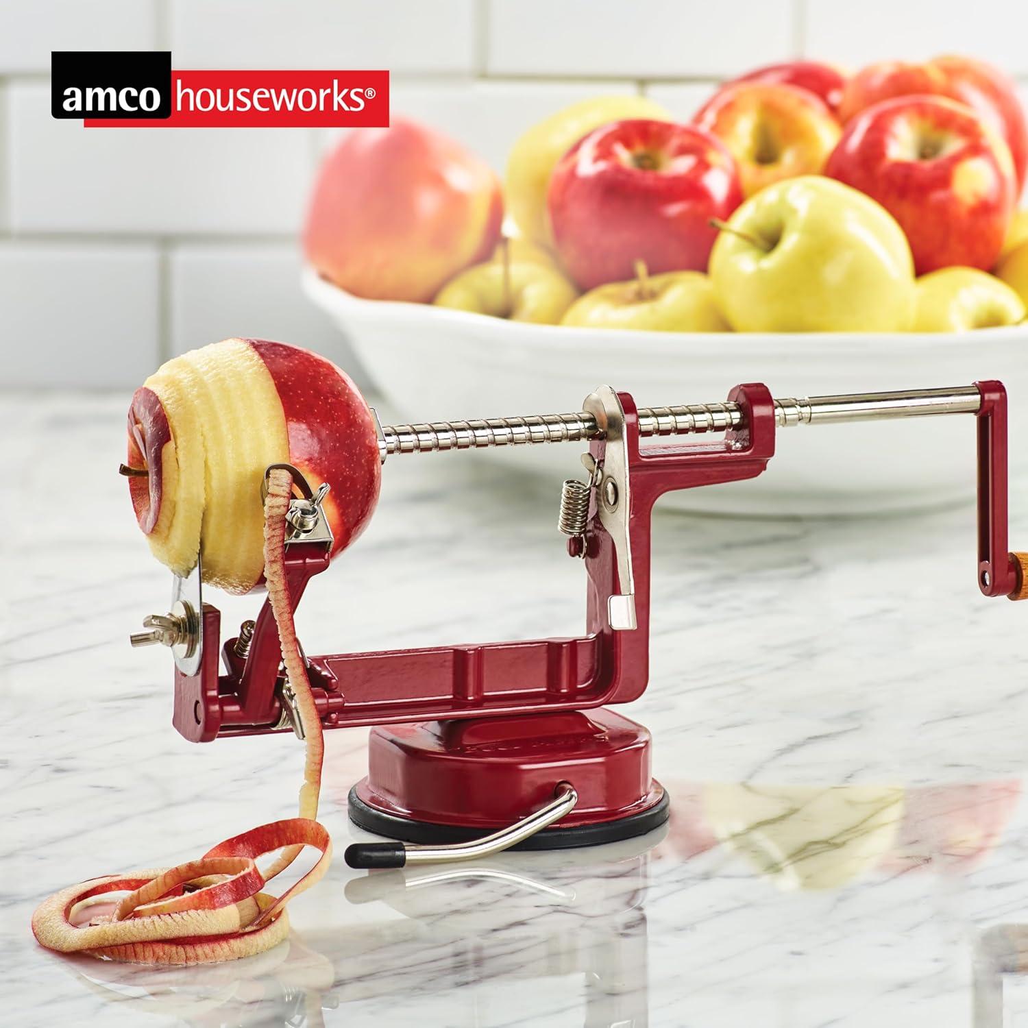 Amco Houseworks Back To Basics Cast Iron Apple/Potato Multi-Peeler with Suction Base