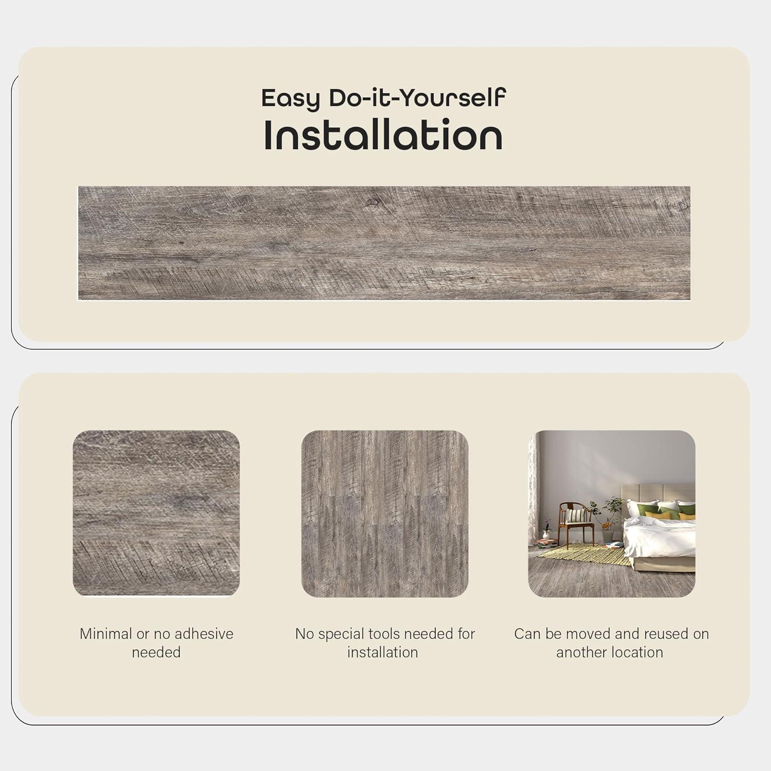 Achim Importing Co Flex Flor™ Looselay 5mm Thick 9'' W x 48'' L Vinyl Plank