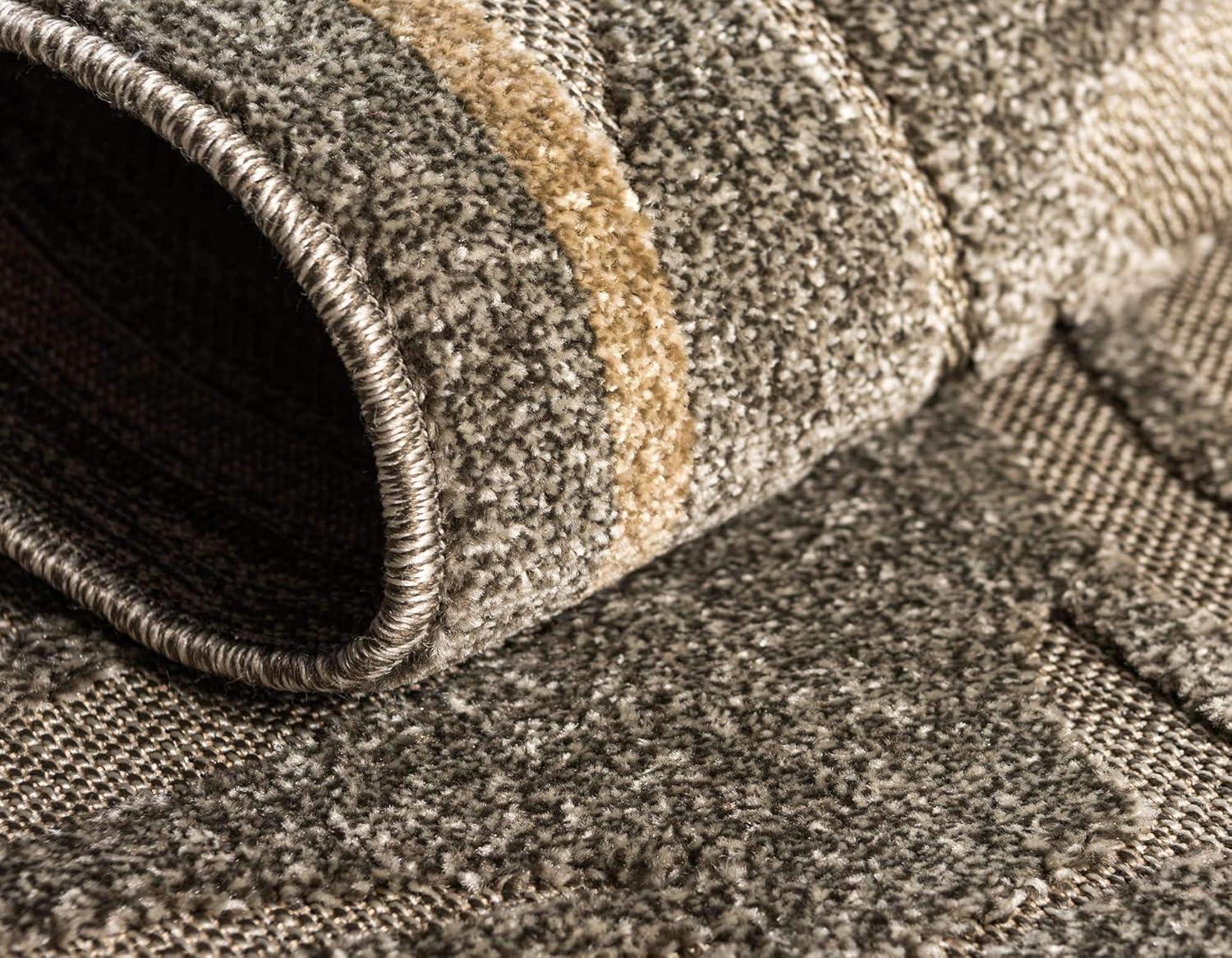 Unique Loom 6' 1 x 9' 0 Gray Outdoor Botanical Augusta Area Rug