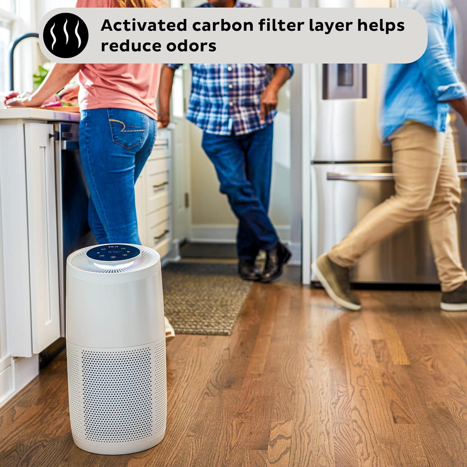 White Ionic HEPA Air Purifier with Odor Absorbing Filter