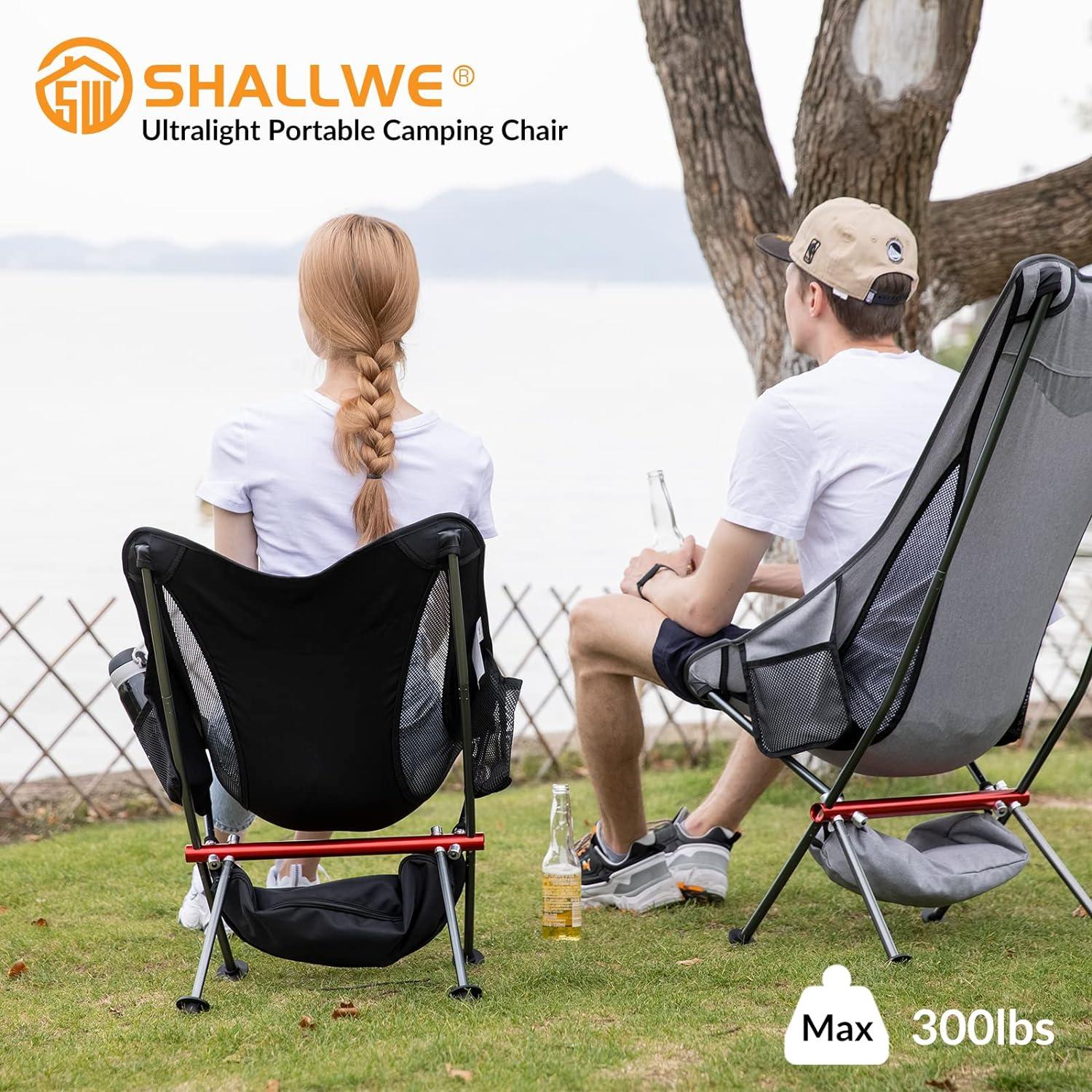 Ultralight Silver High Back Camping Chair with Cushions