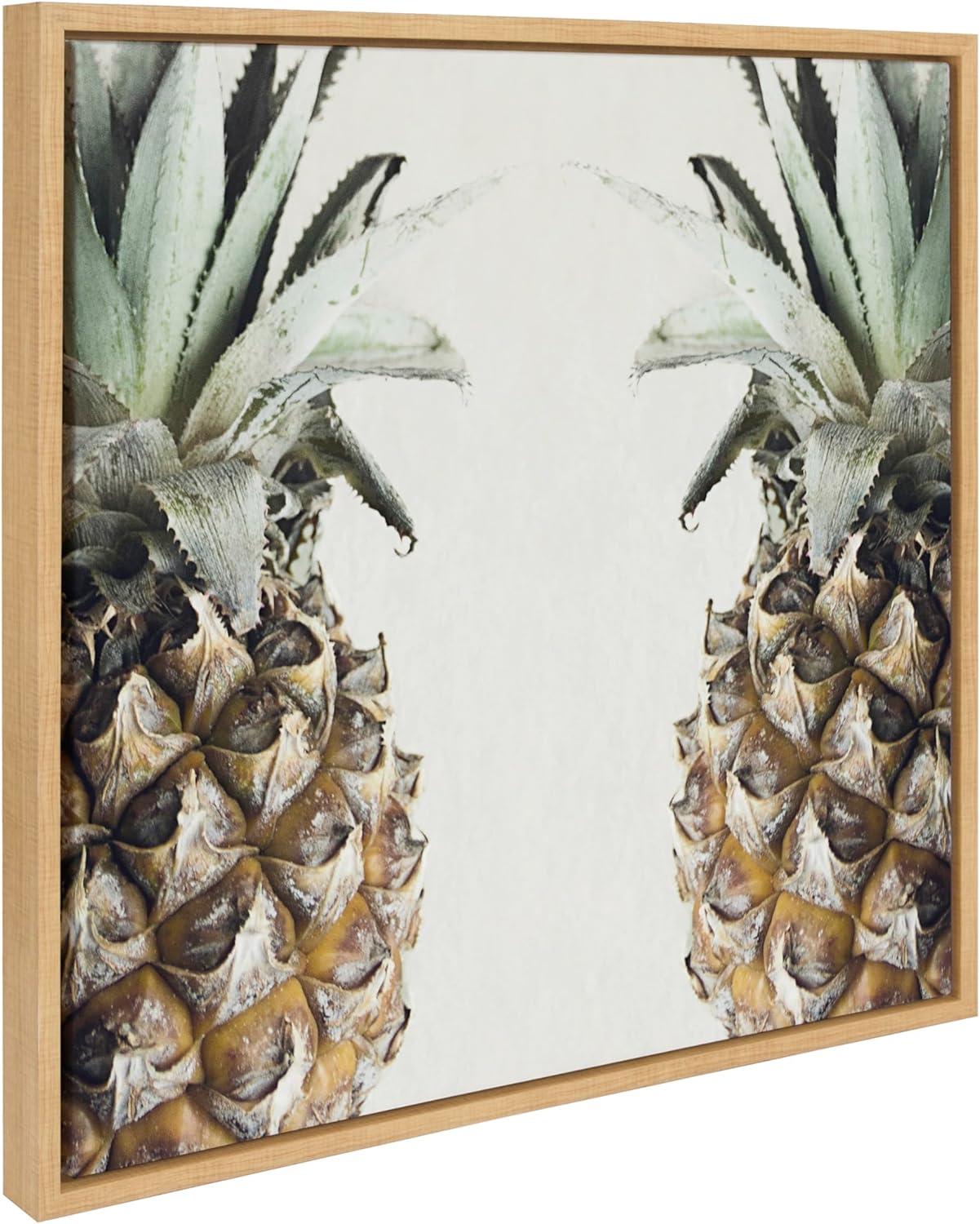 Kate & Laurel All Things Decor 22"x22" Pineapples Framed Canvas by Emiko and Mark Franzen of F2Images Natural