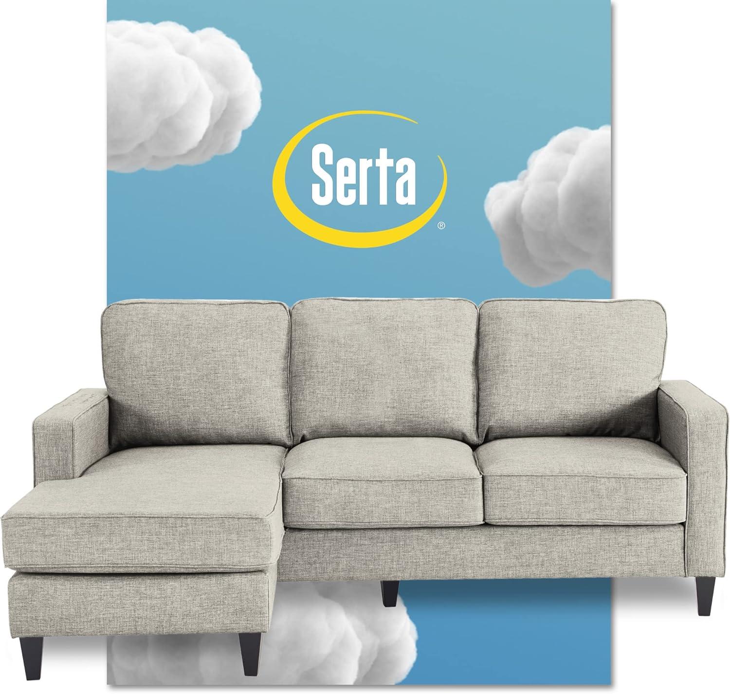 Serta Harmon Upholstered Reversible Sectional Sofa and Chaise