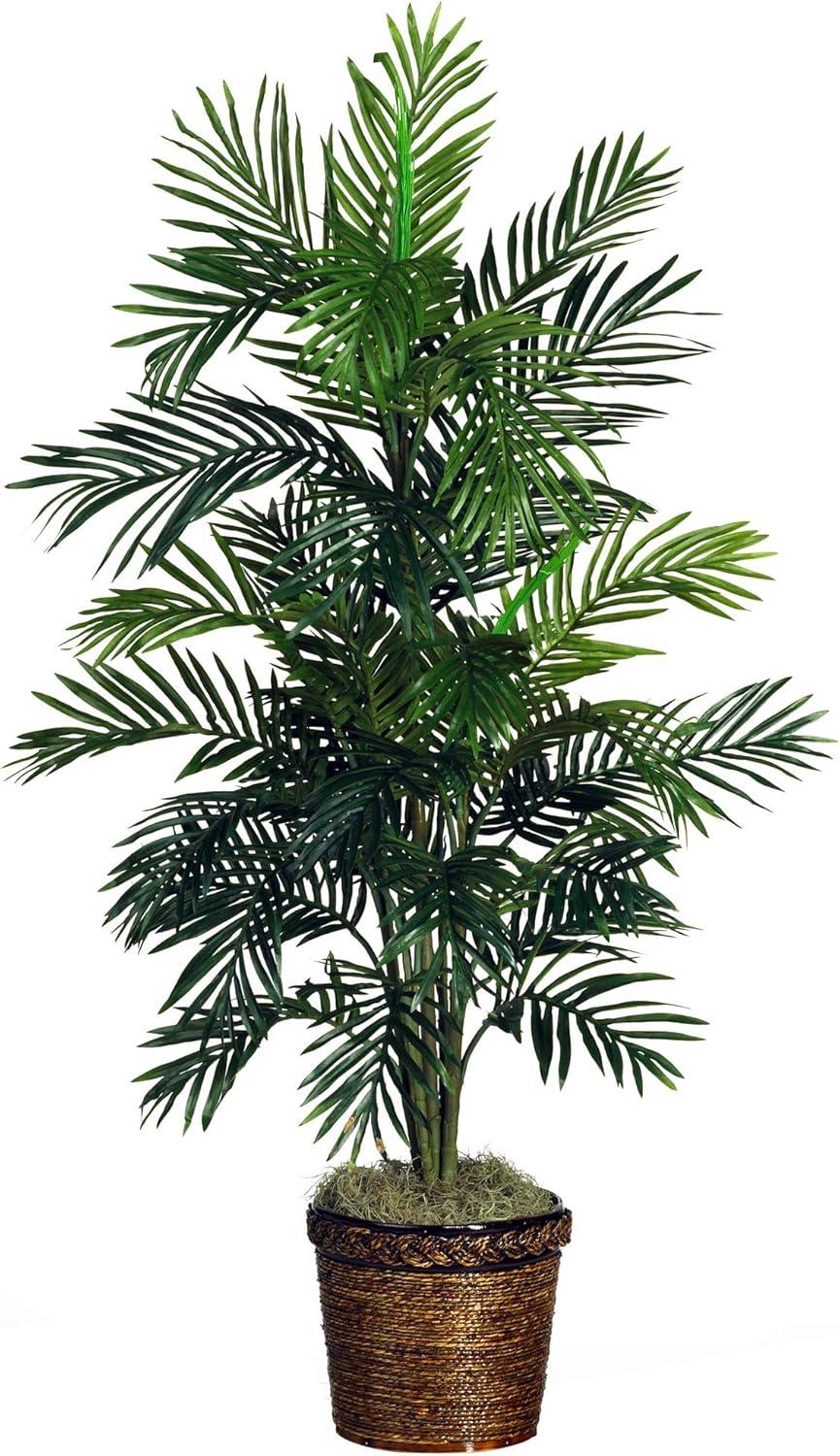 Nearly Natural 4.5ft. Areca Palm Artificial Tree with Basket