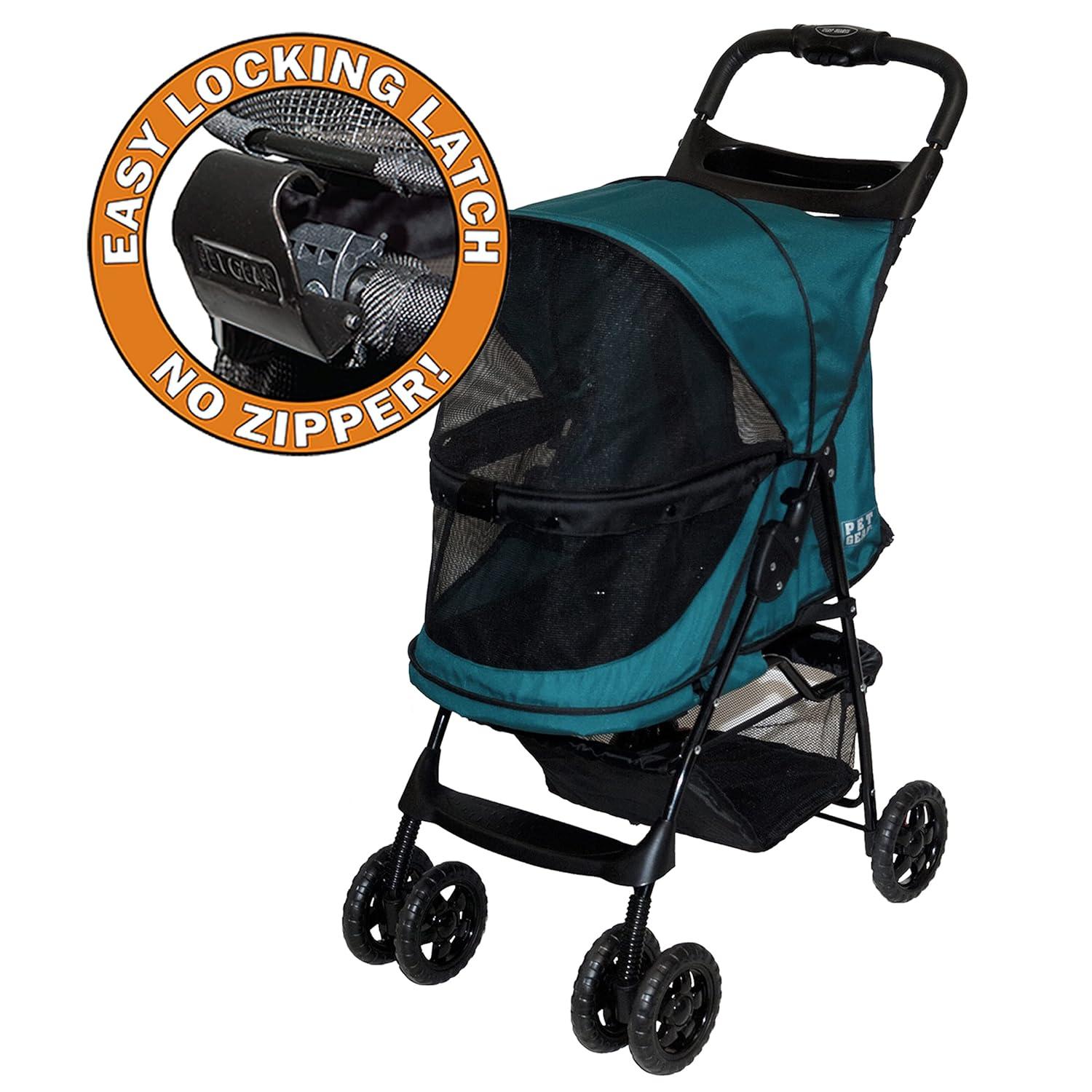 Emerald No-Zip Pet Stroller with Panoramic View