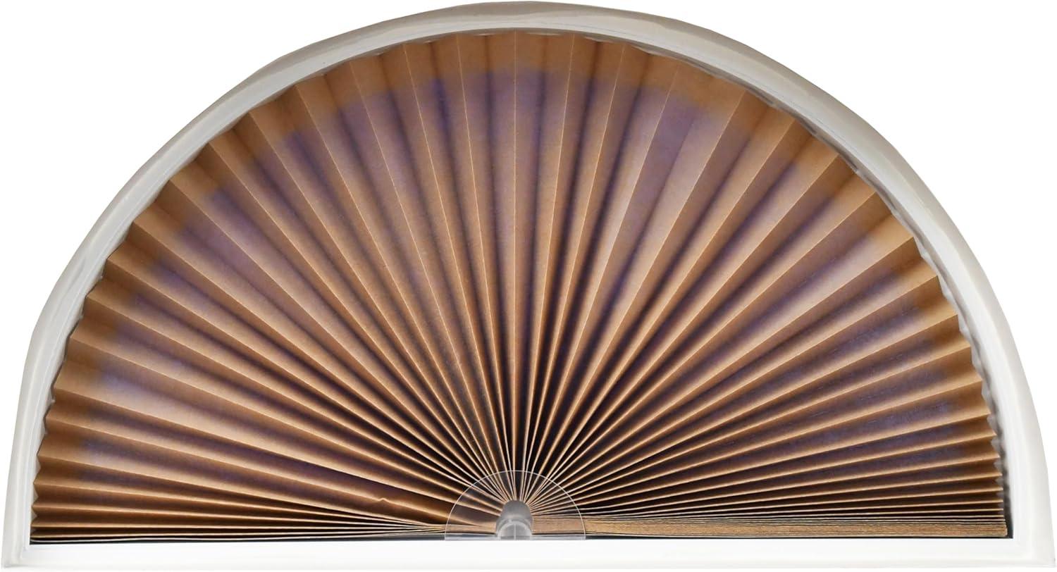 Redi Shade No Tools Original Arch Light Filtering Pleated Fabric Shade Natural, 72" x 36"