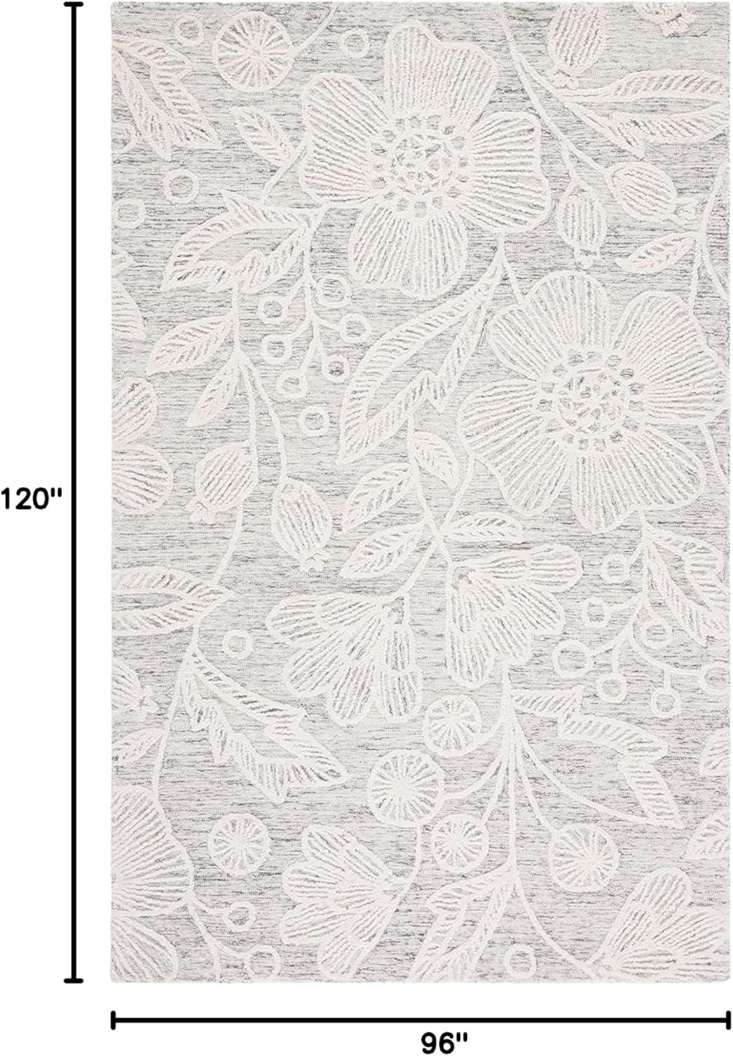 Jardin JAR727 Hand Tufted Area Rug - Grey/Ivory - 8'x10' - Safavieh.