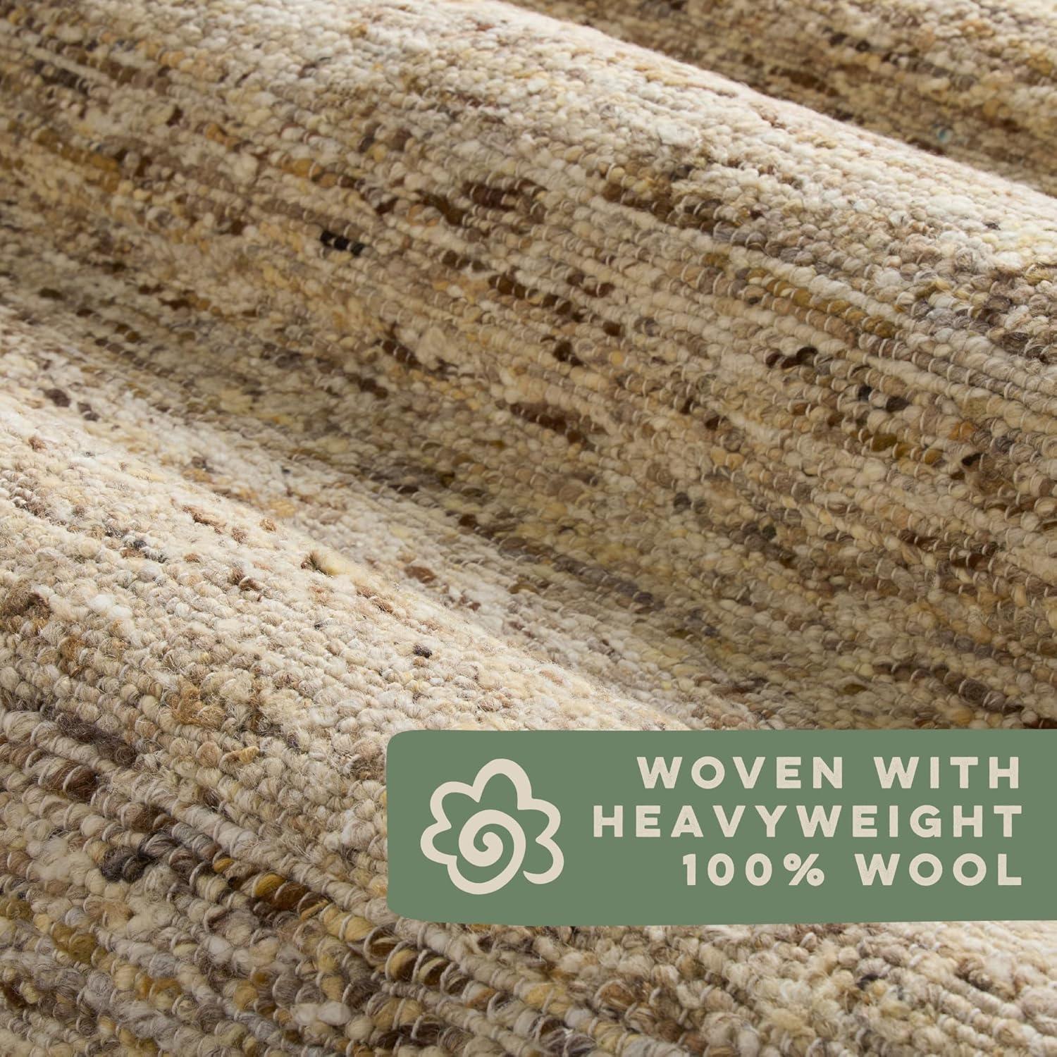 TOWN & COUNTRY Terra Montana Handcrafted Area Rug Beige/Dark Brown