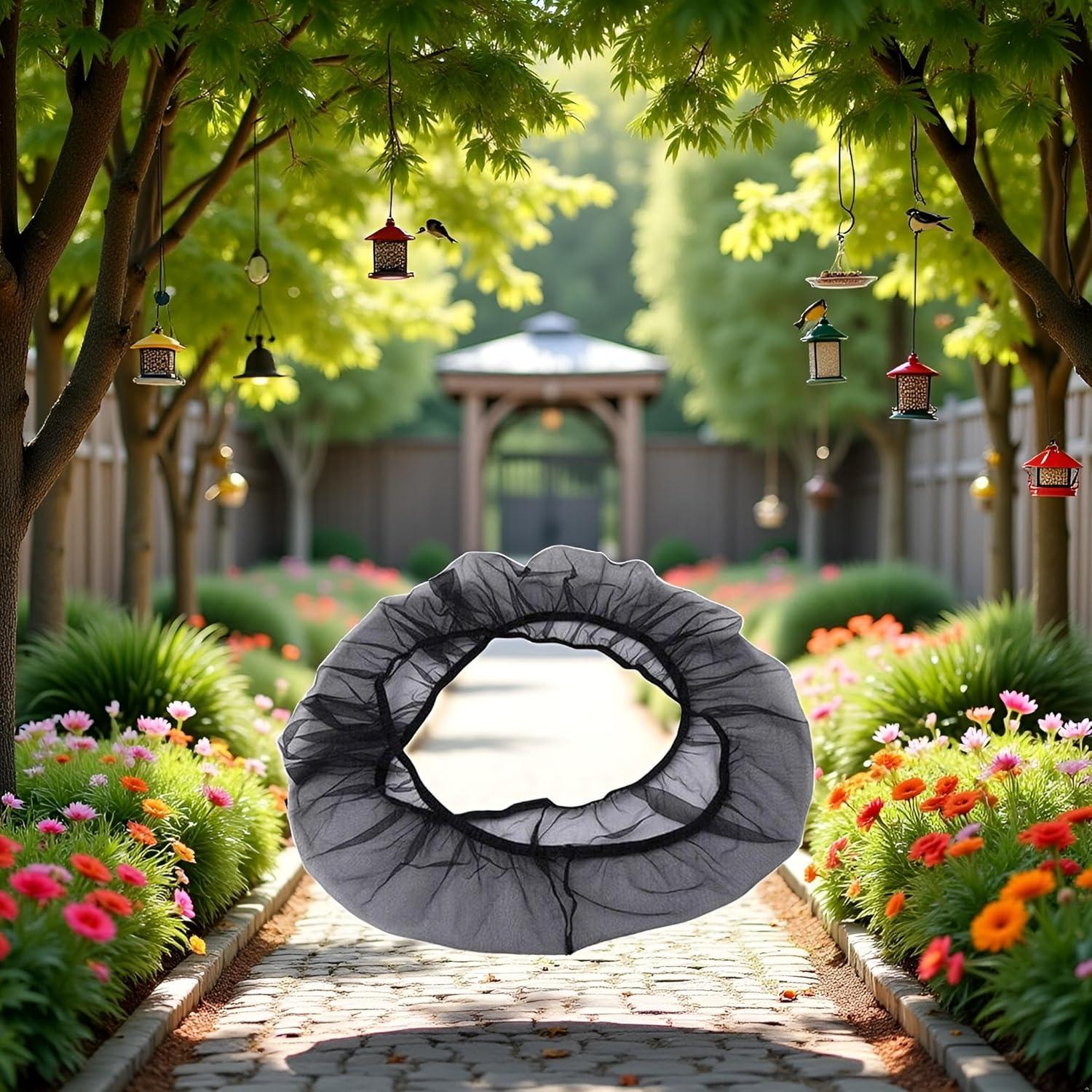 1Pc Black Small Bird Cage Cover,Small Birdcage Seed Catcher Guard Net Cover,Nylon Pet,Airy Gauze Birdcage Accessories Mesh Net,Dust,Bonsai Protection Pet Supplies