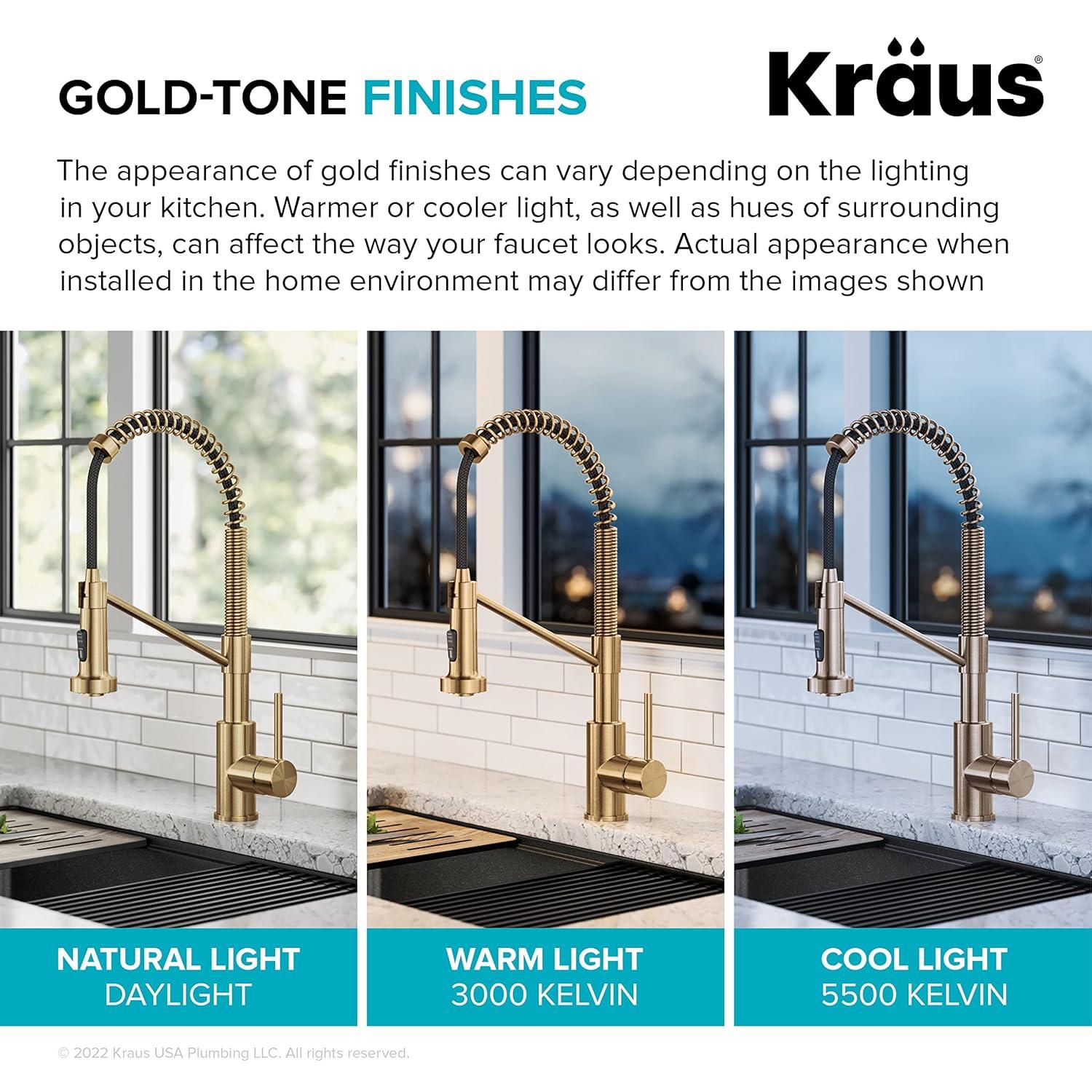 Kraus Bolden Touchless Sensor Commercial Style 2-Function Single Handle Pull-Down Kitchen Faucet