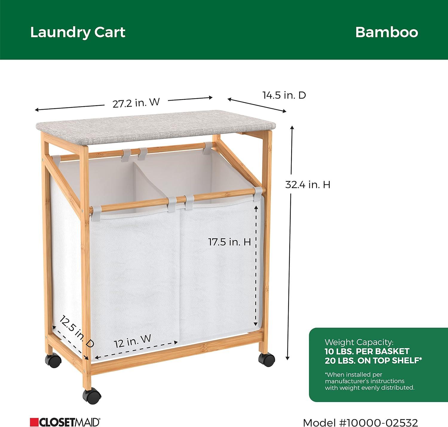 ClosetMaid Laundry Storage Cart - ClosetMaid