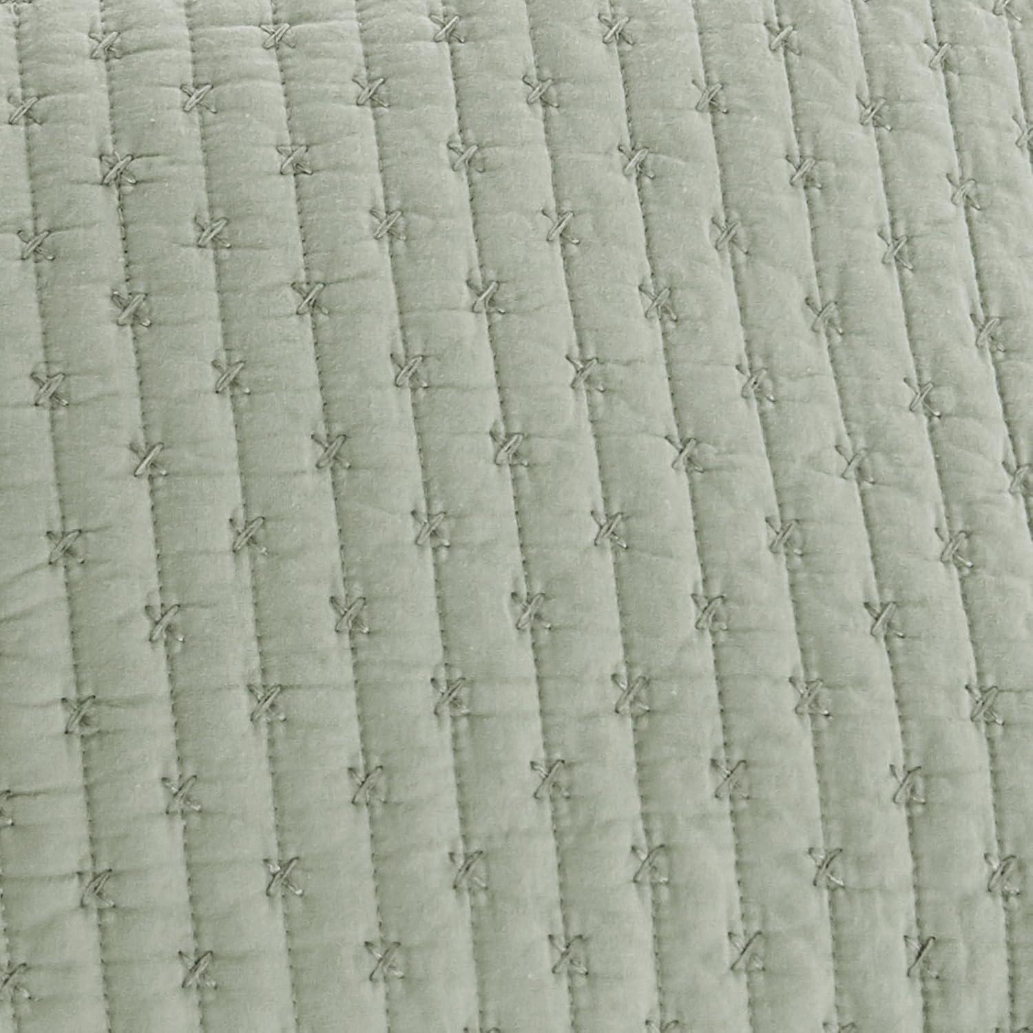 Cross Stitch Desert Sage Queen Bedspread Set - Levtex Home
