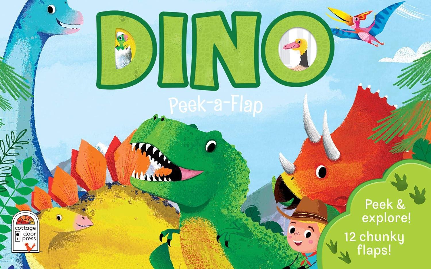 Dino - (Peek-A-Flap Children's Interactive Lift-A-Flap Board Book) by Jaye Garnett (Board Book)