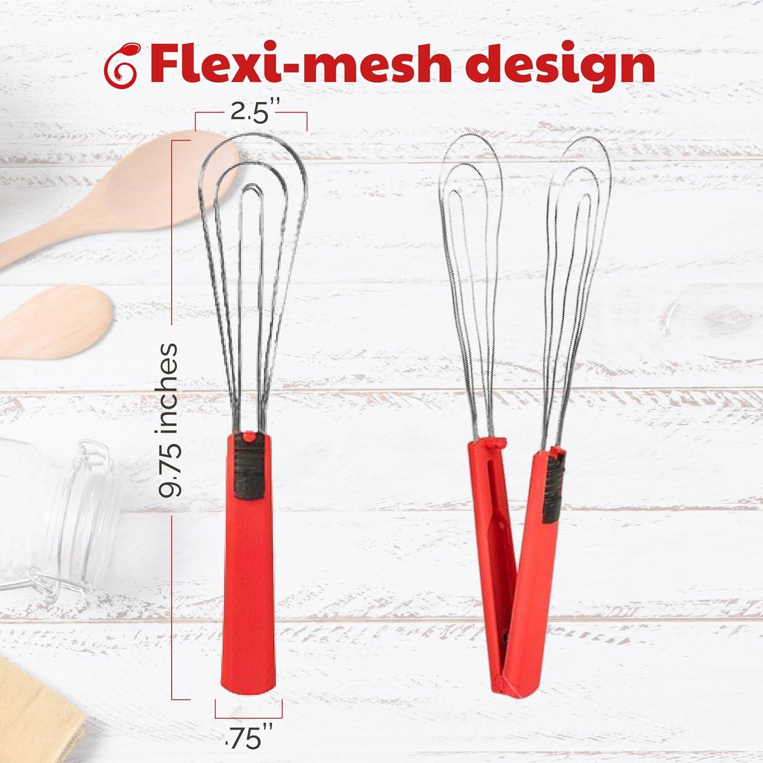 Cooks Innovations Foodie Tongs for Cooking - Dishwasher Safe 6-In-1 Kitchen Gadget - Red