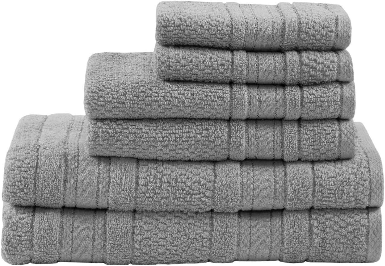 6pc Roman Super Soft Cotton Bath Towel Set