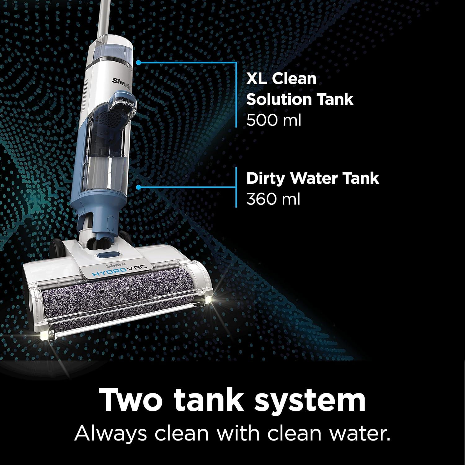 Blue Cordless Stick Vacuum with Self-Cleaning System
