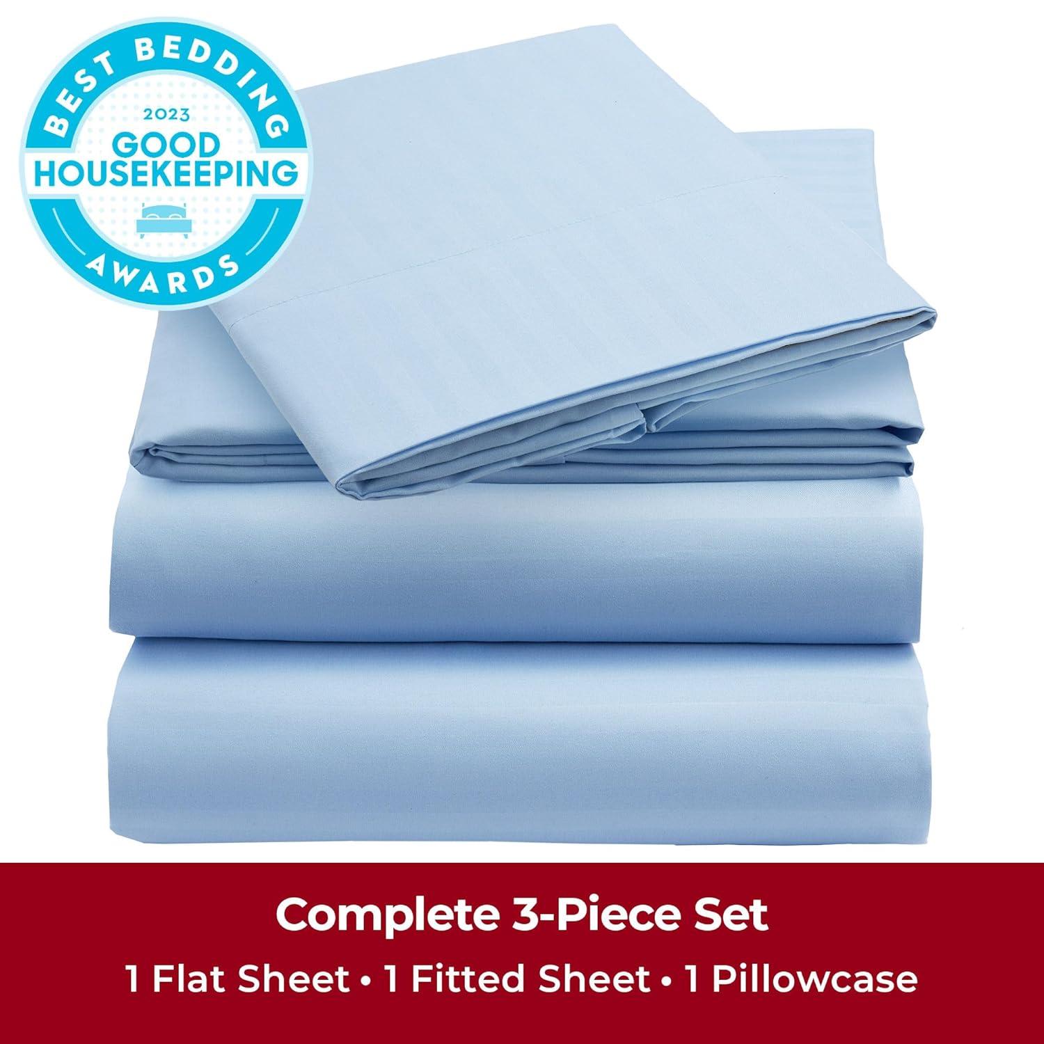 Mellanni Brushed Microfiber Sheet Set, Full, Beige, 4 Piece