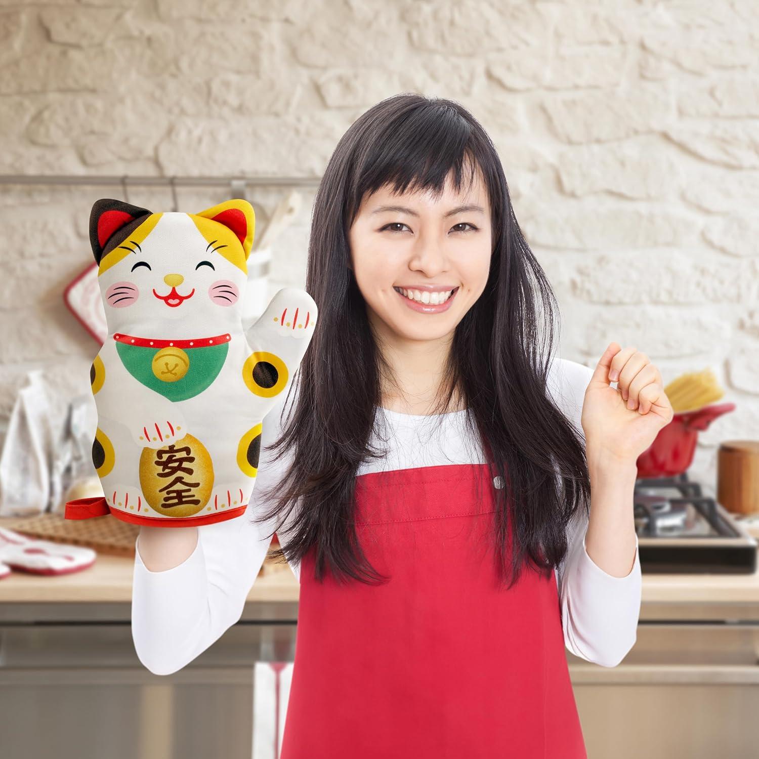 FELINE LUCKY, Lucky Cat Oven Mitt C49