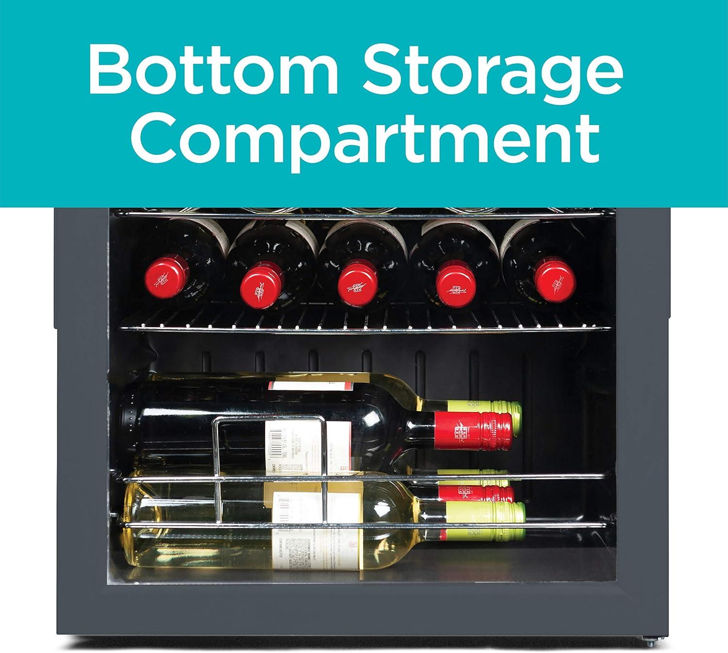 BLACK+DECKER BLACK+DECKER Wine Fridge 14 Bottles, Freestanding Wine Refrigerator with Compressor Cooling