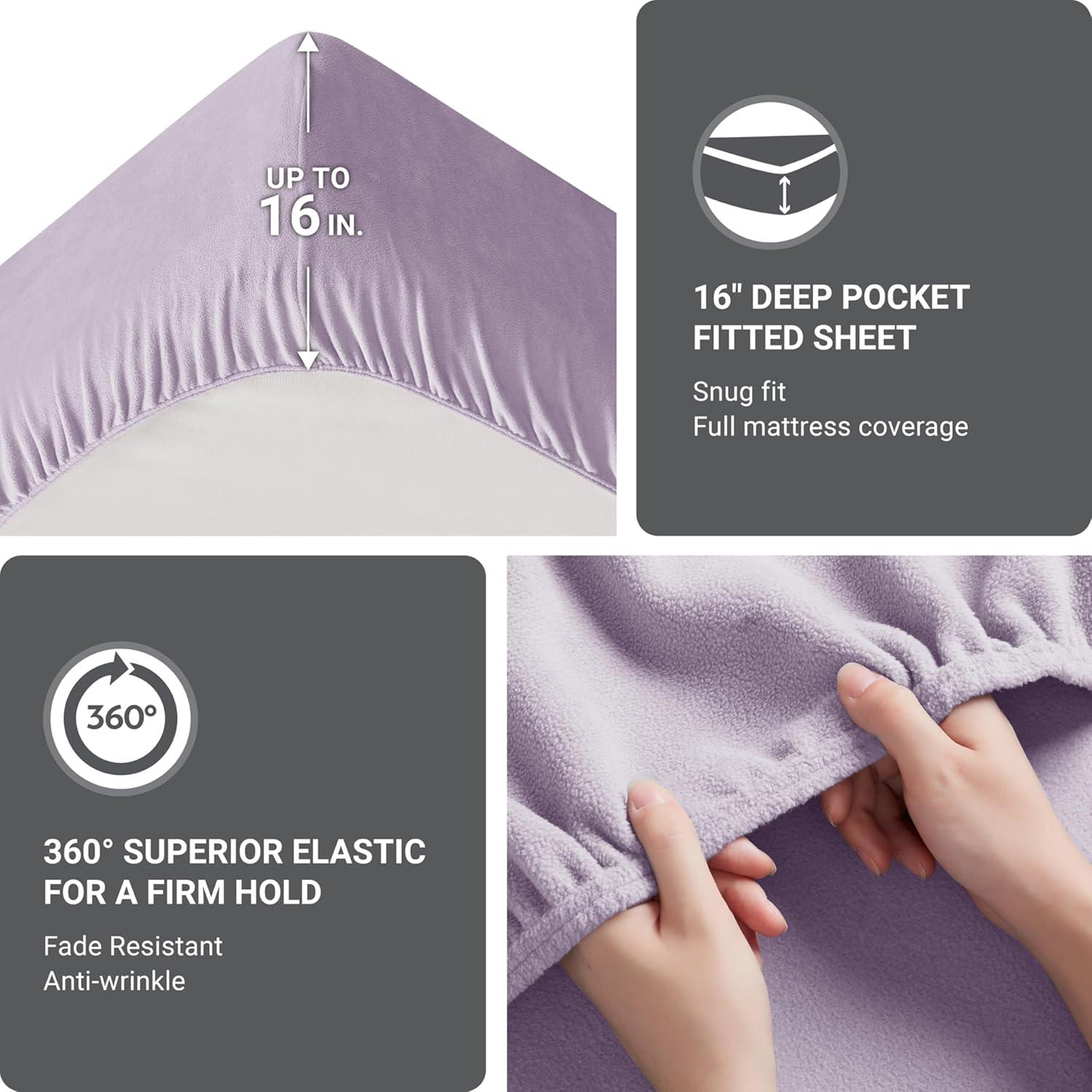 Madison Park Micro Fleece Sheet Set