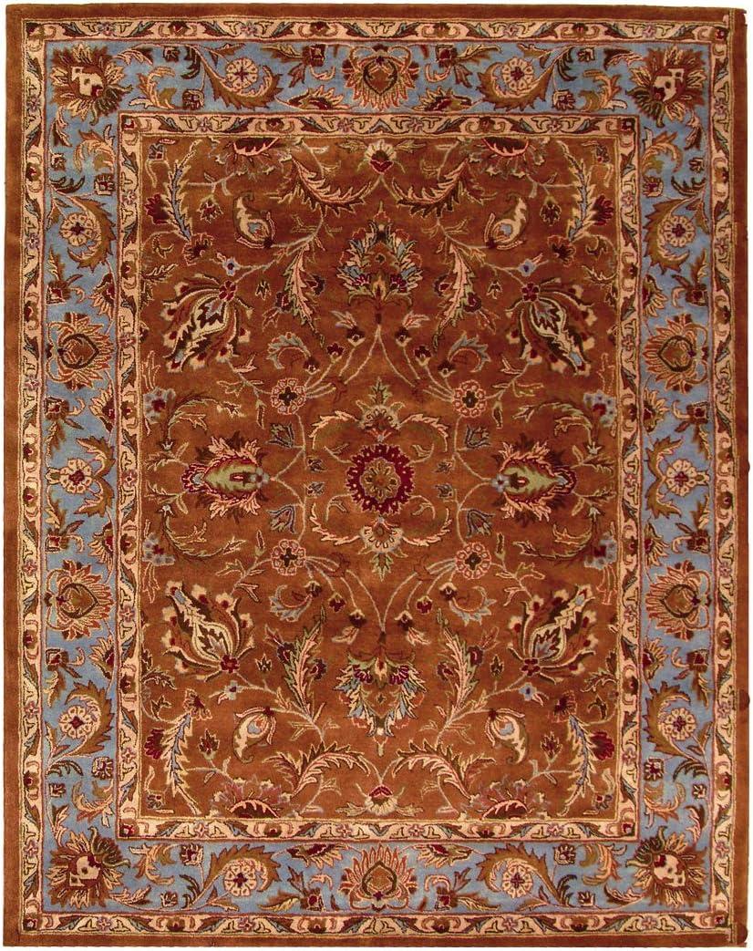 SAFAVIEH Heritage Steward Traditional Wool Area Rug, Brown/Blue, 9' x 12'