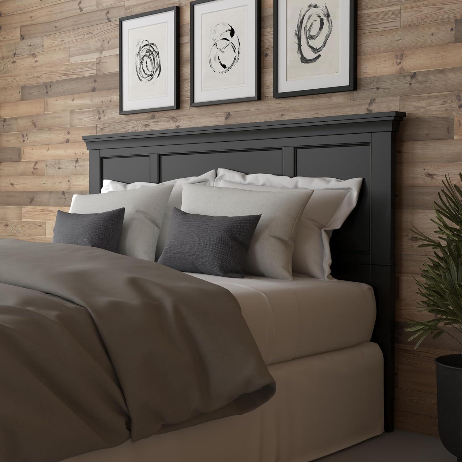 Homestyles Bedford Wood King Headboard in Black