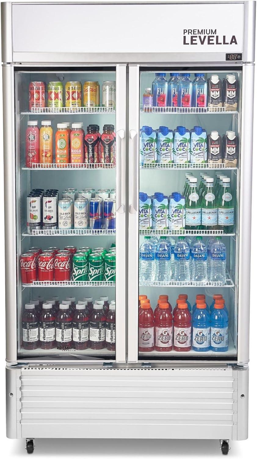 Premium Levella 16 Cubic Feet Merchandising Refrigerator - 34.4''