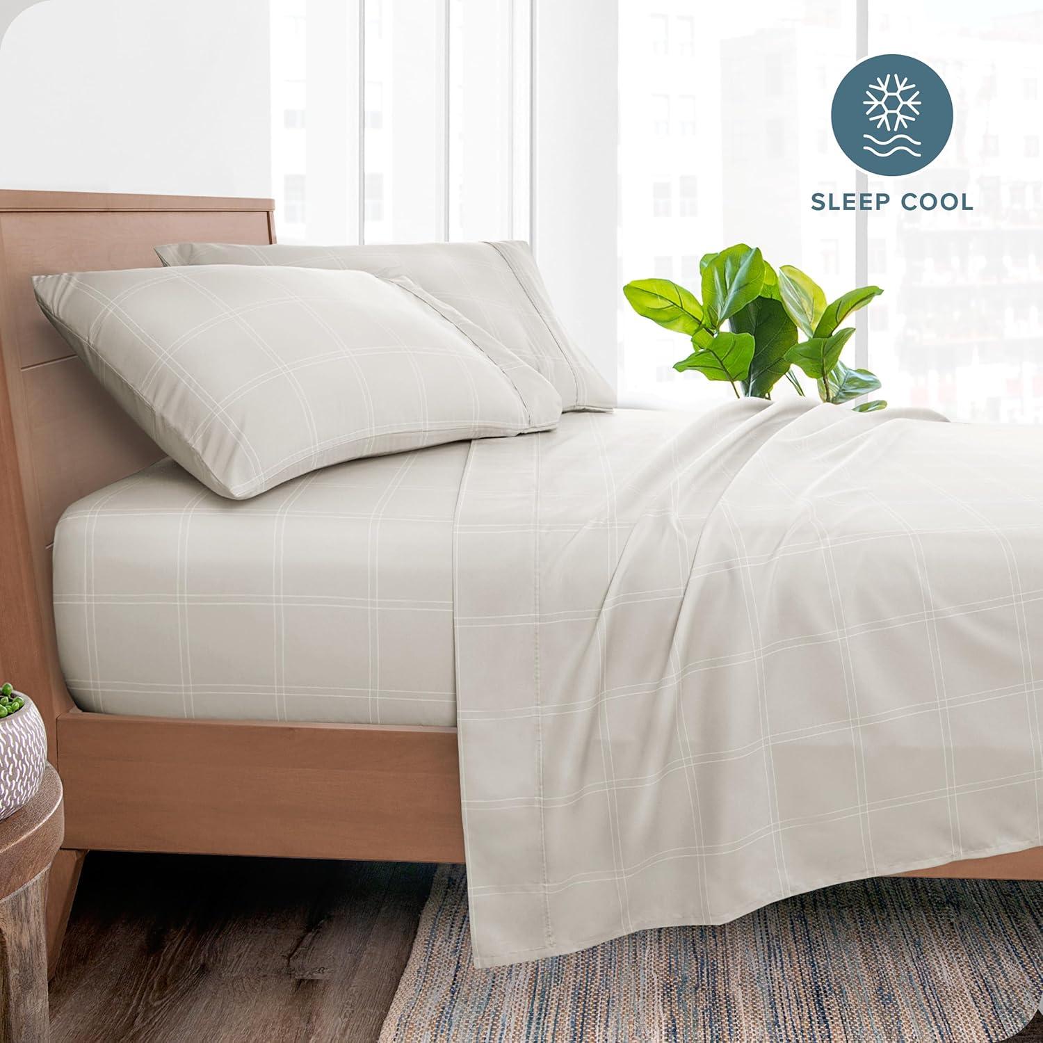 Bare Home Microfiber Geometric Sheet Set